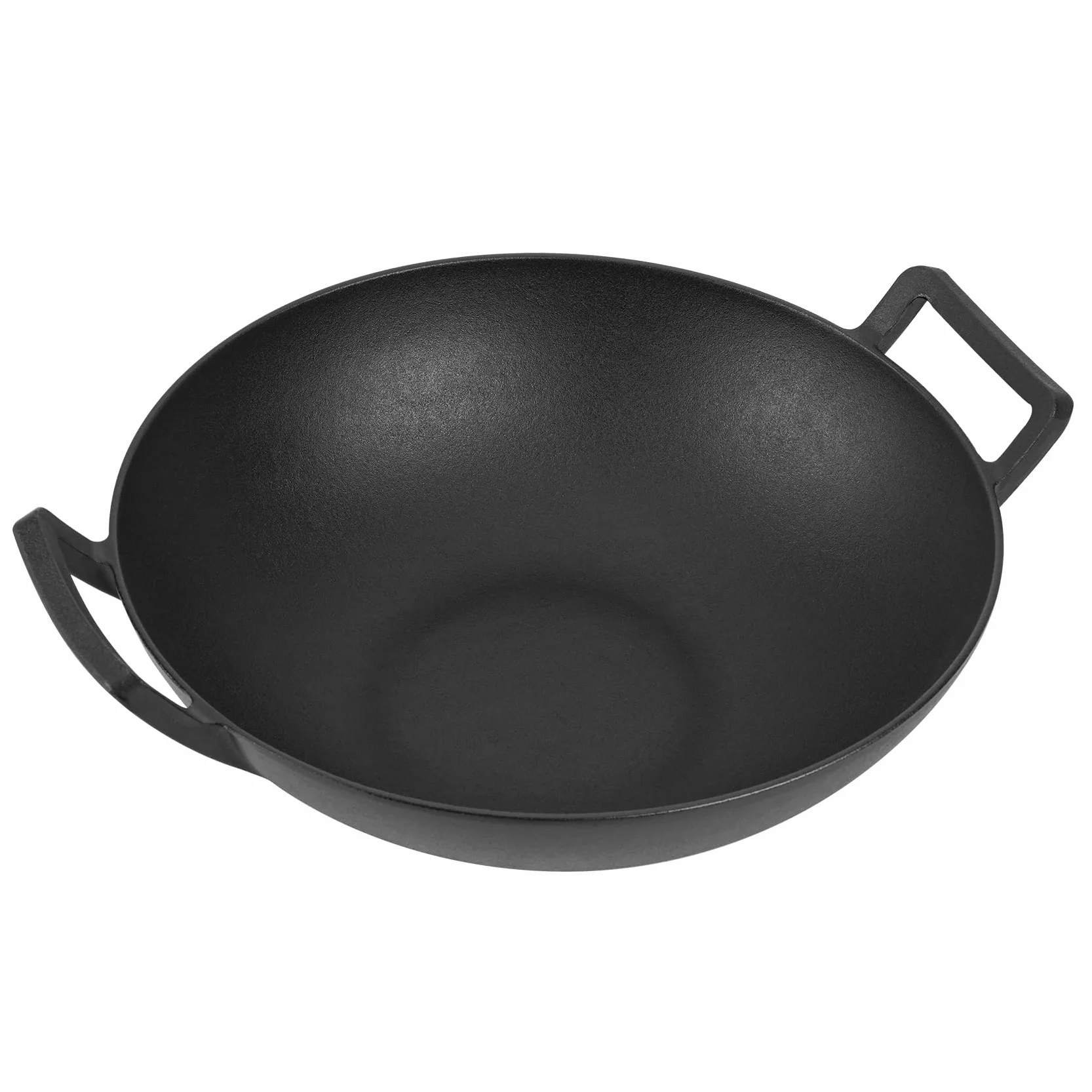 onlyfire Poêle à Wok en Fonte 36cm pour Weber Gourmet BBQ System Spirit II Genesis II GS4 Noir