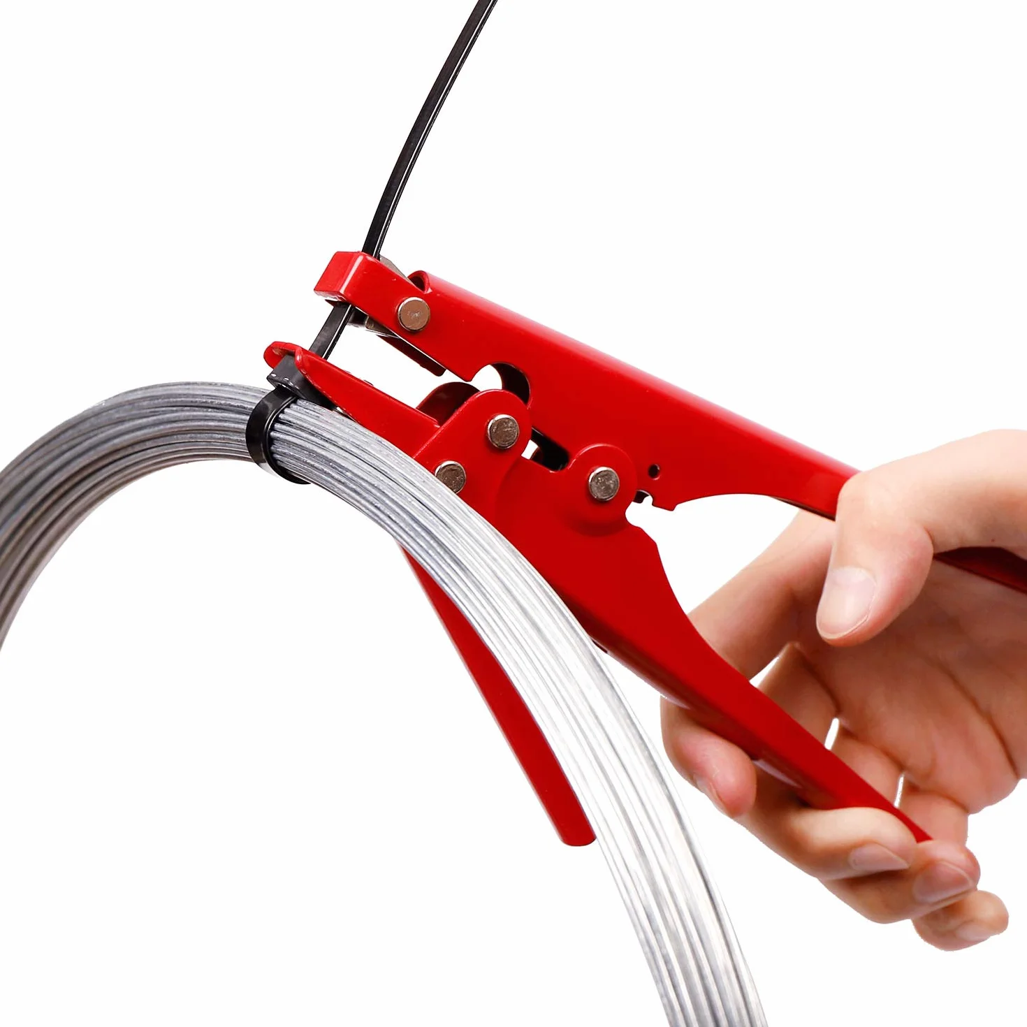 Pince de serrage et de découpe HS-519 pour attaches auto-bloquantes, entièrement en métal, largeur max 0,9 cm