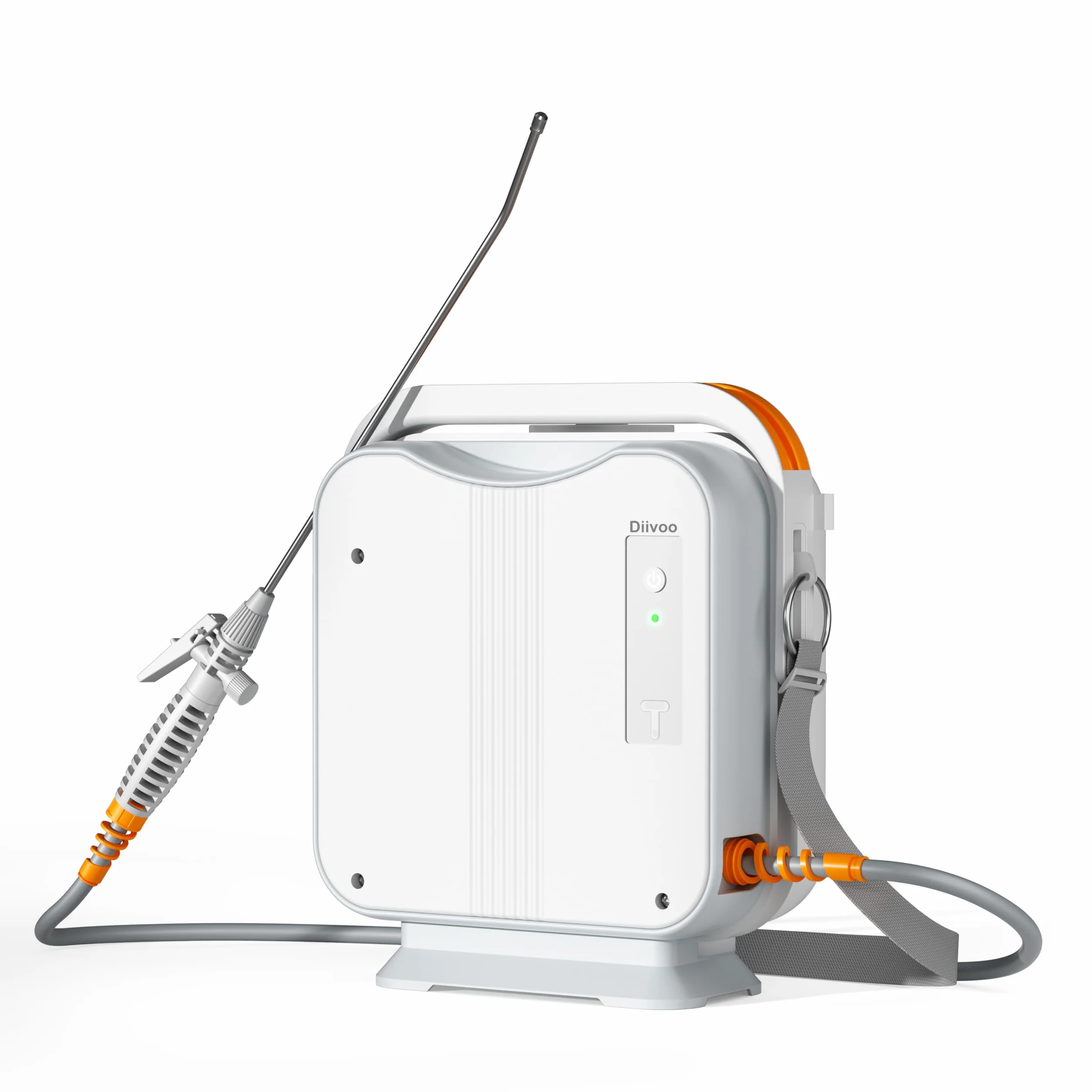 Diivoo Pulvérisateur Électrique 5L, Buse Réglable (Brouillard/Jet), Réservoir Graduel, Sangle Réglable,Batterie Rechargeable 2000mAh, Pulvérisateur à Pression Portable pour Plantes et Jardin Extérieur