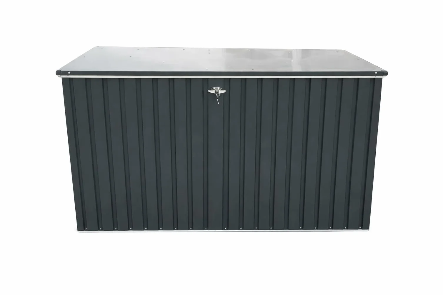 Duramax DH 1.9 (1450 L) Coffre de Rangement de jardin en métal avec vérin à gaz hydraulique, anthracite