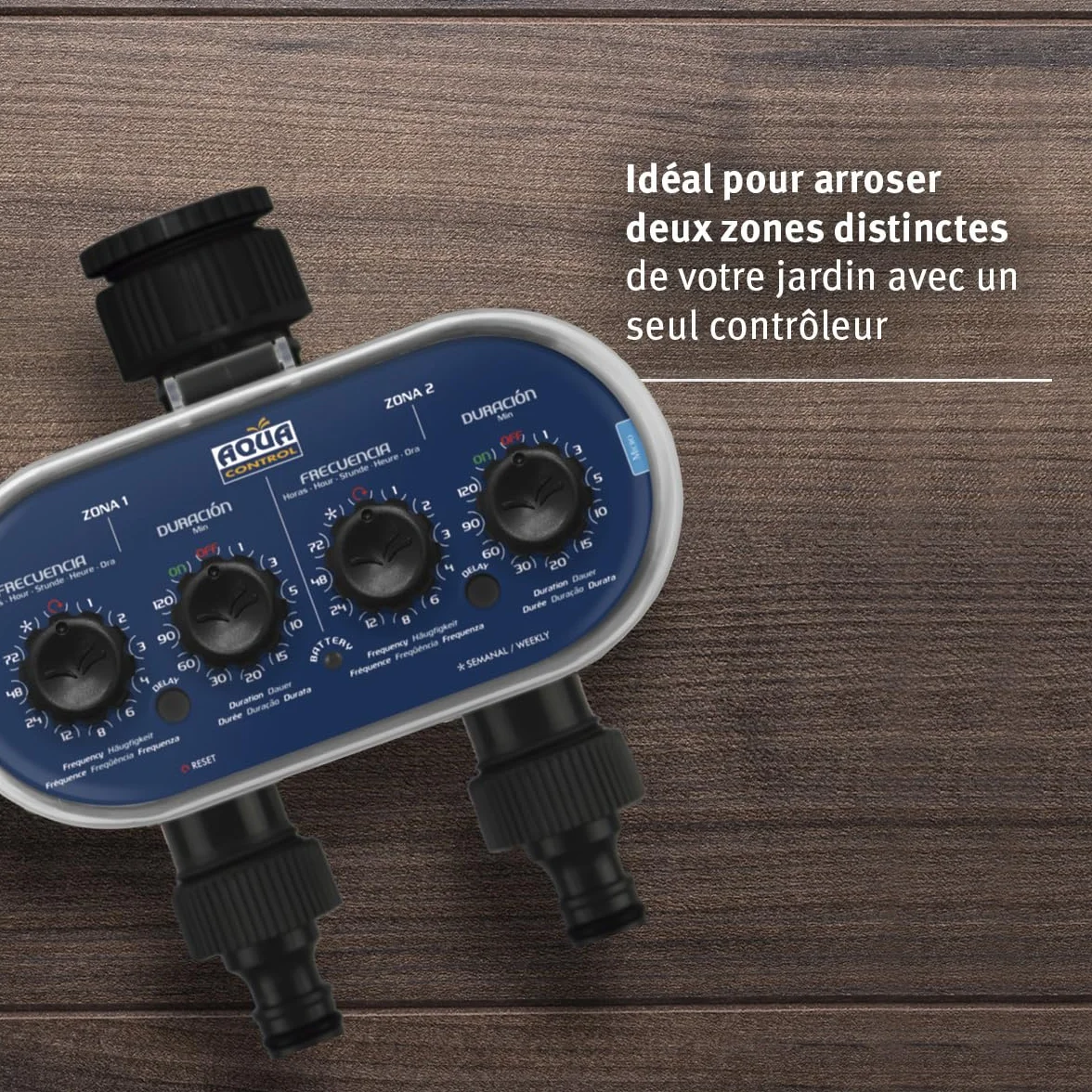 Aqua Control C4011 Programmateur d'Arrosage Jardin 2 Sorties