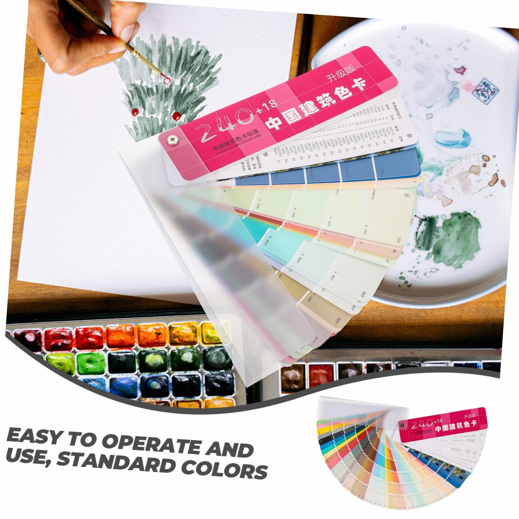 Jeu de Cartes Couleur Peinture 1 Set Papier Plastique Correspondance Couleurs Identification Projets Maison