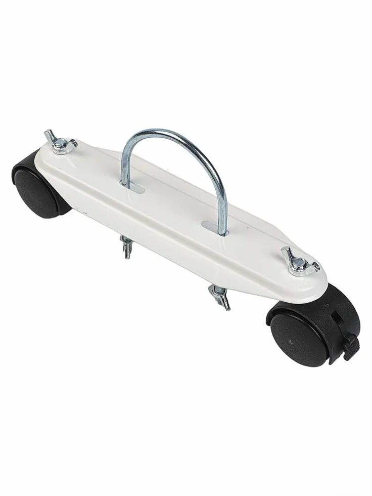 Lot de 2 supports de chauffage électrique avec roues rotatives à 360°, support radiateur en acier au carbone