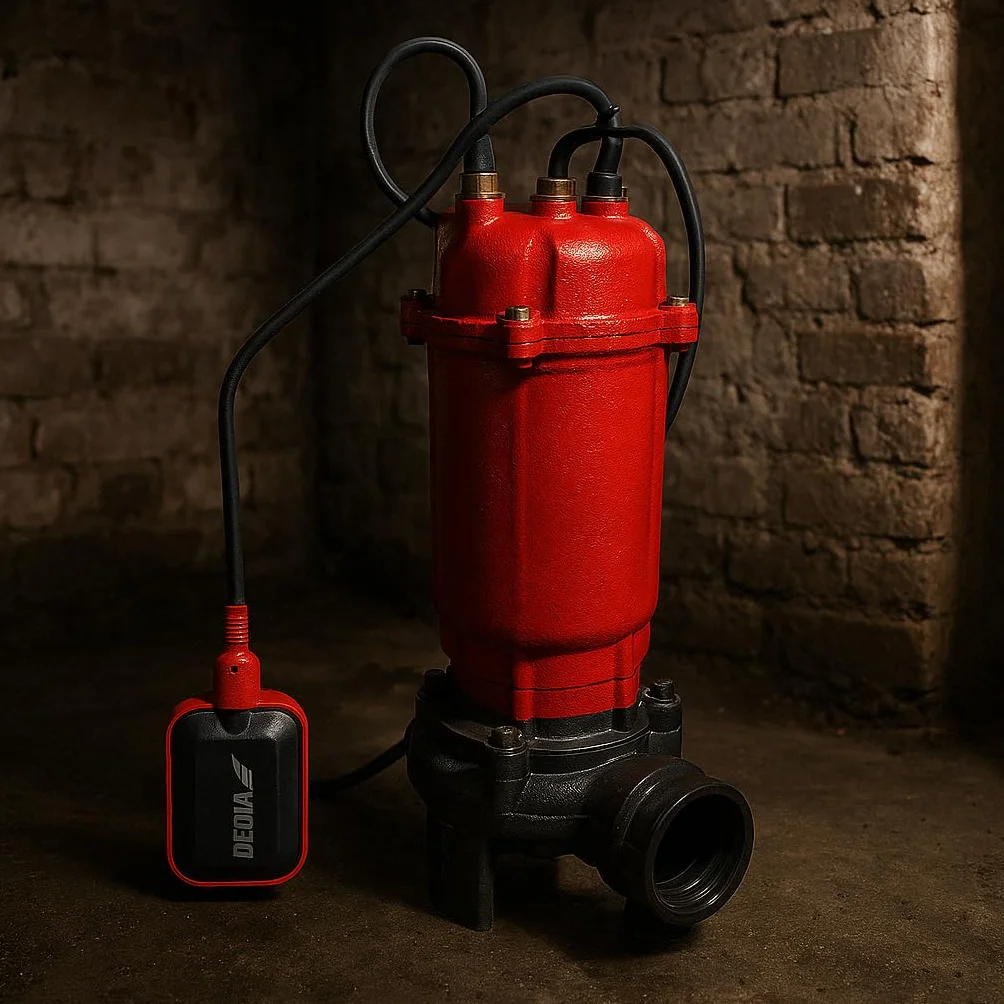DEDRA Pompe Submersible Eaux Usées 900W avec Broyeur DED8861 – Rotor en Fonte