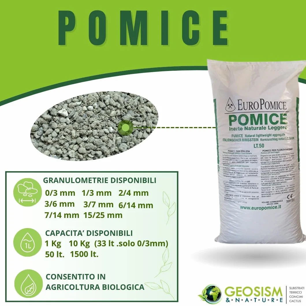 Pomice 2/4 mm 34 kg 50 lt