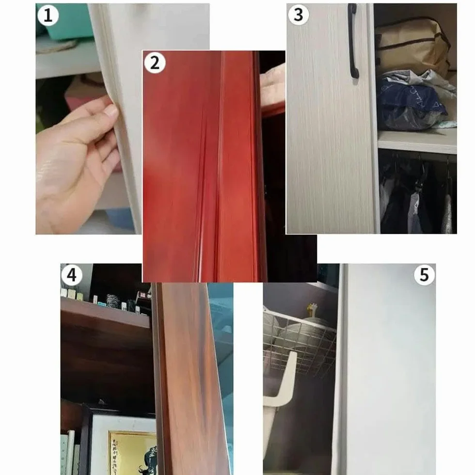 Bande d'étanchéité autocollante 2,8 m anti-poussière anti-insectes pour porte d'armoire blanche