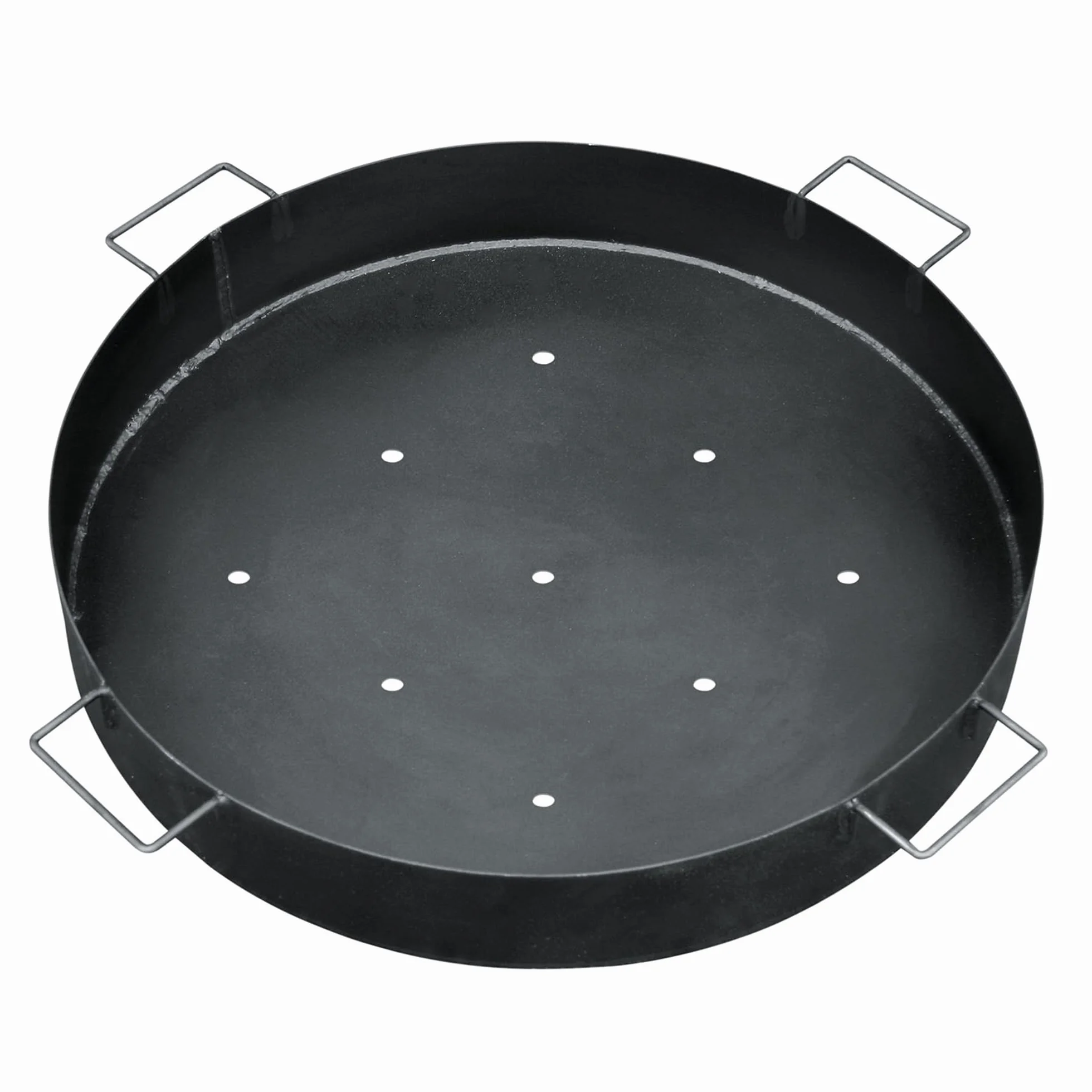 bellissa bac à Charbon émaillé - 95585 - barquette pour Grill en tôle d'acier émaillée pour Emplacement pour feu en gabionle - diamètre 65 cm, Hauteur 10 cm