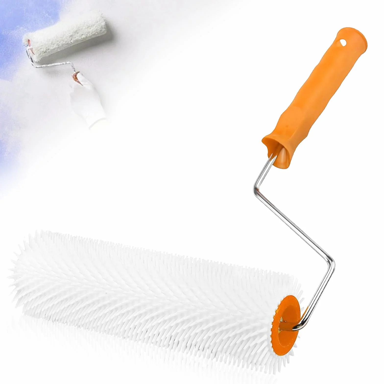 Rouleau à pointes de nivellement 23 cm tige 14 mm plastique aération sol