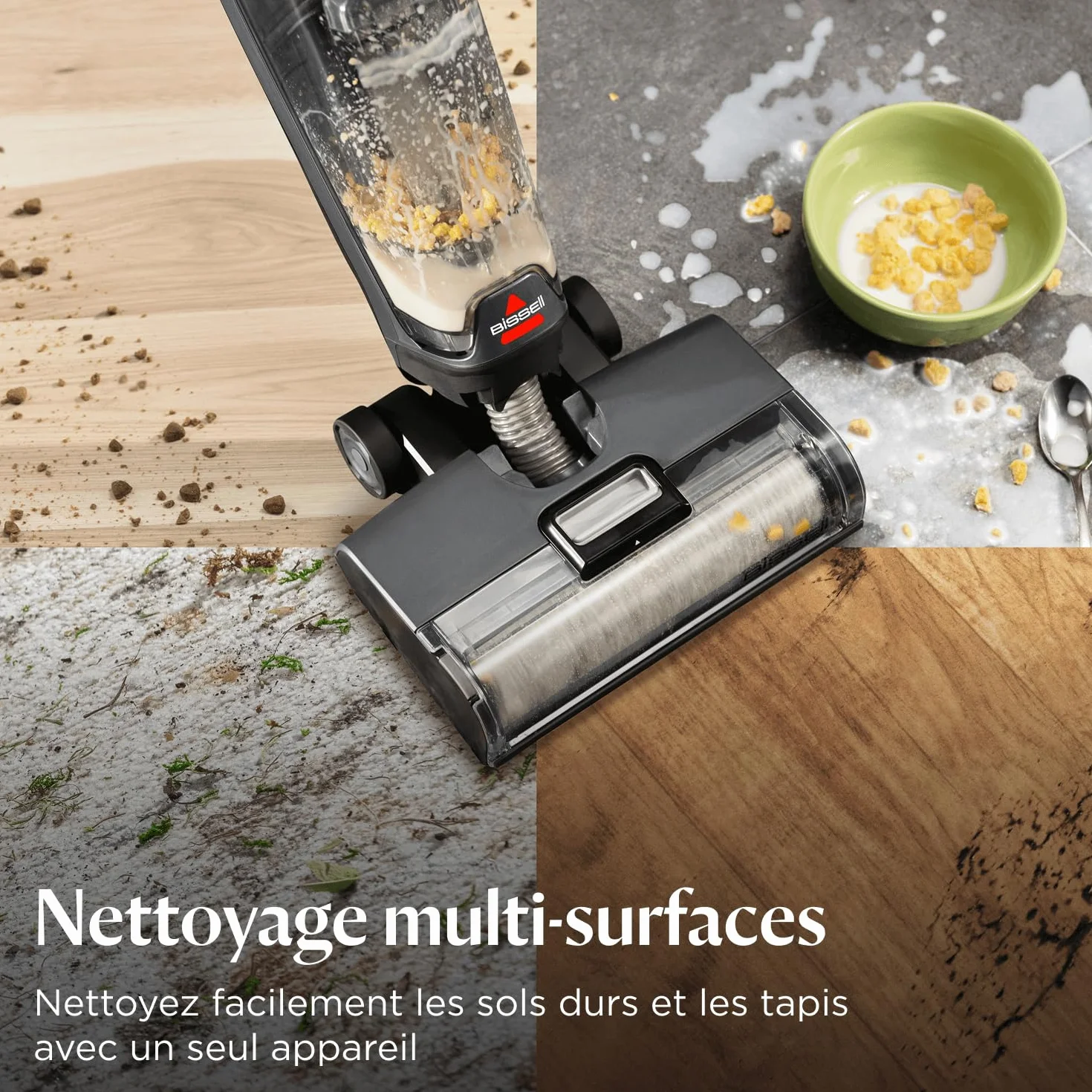 Bissell CrossWave OmniForce Aspirateur Balai Laveur sans Fil 240m² 3912N