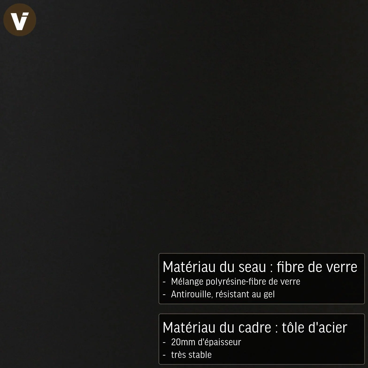 VIVANNO Jardinière Support Block Up Anthracite Noir 80x40x40
