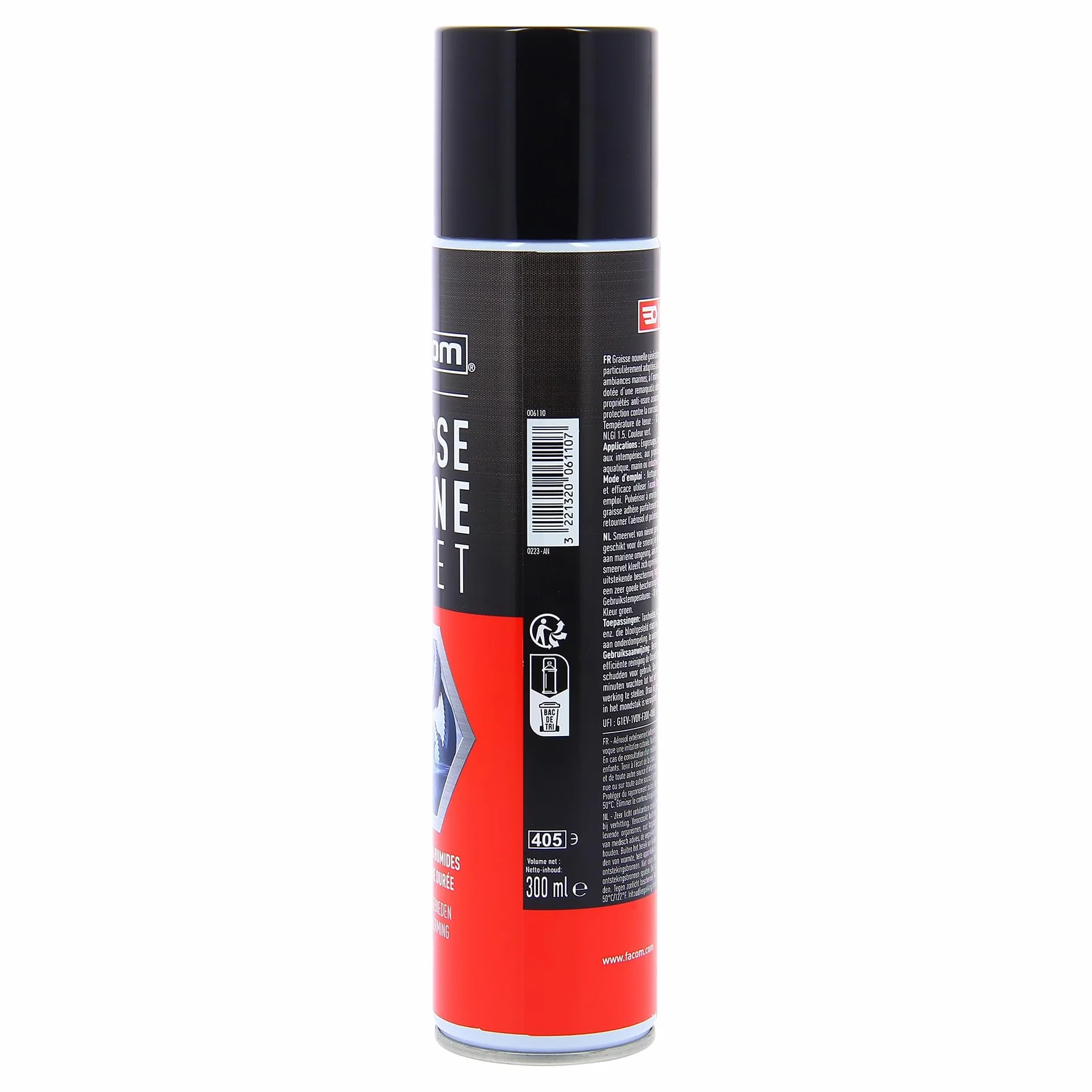 FACOM Graisse Marine Sulfonate de Calcium 300 ml Aérosol 360° Protection Anti-Corrosion