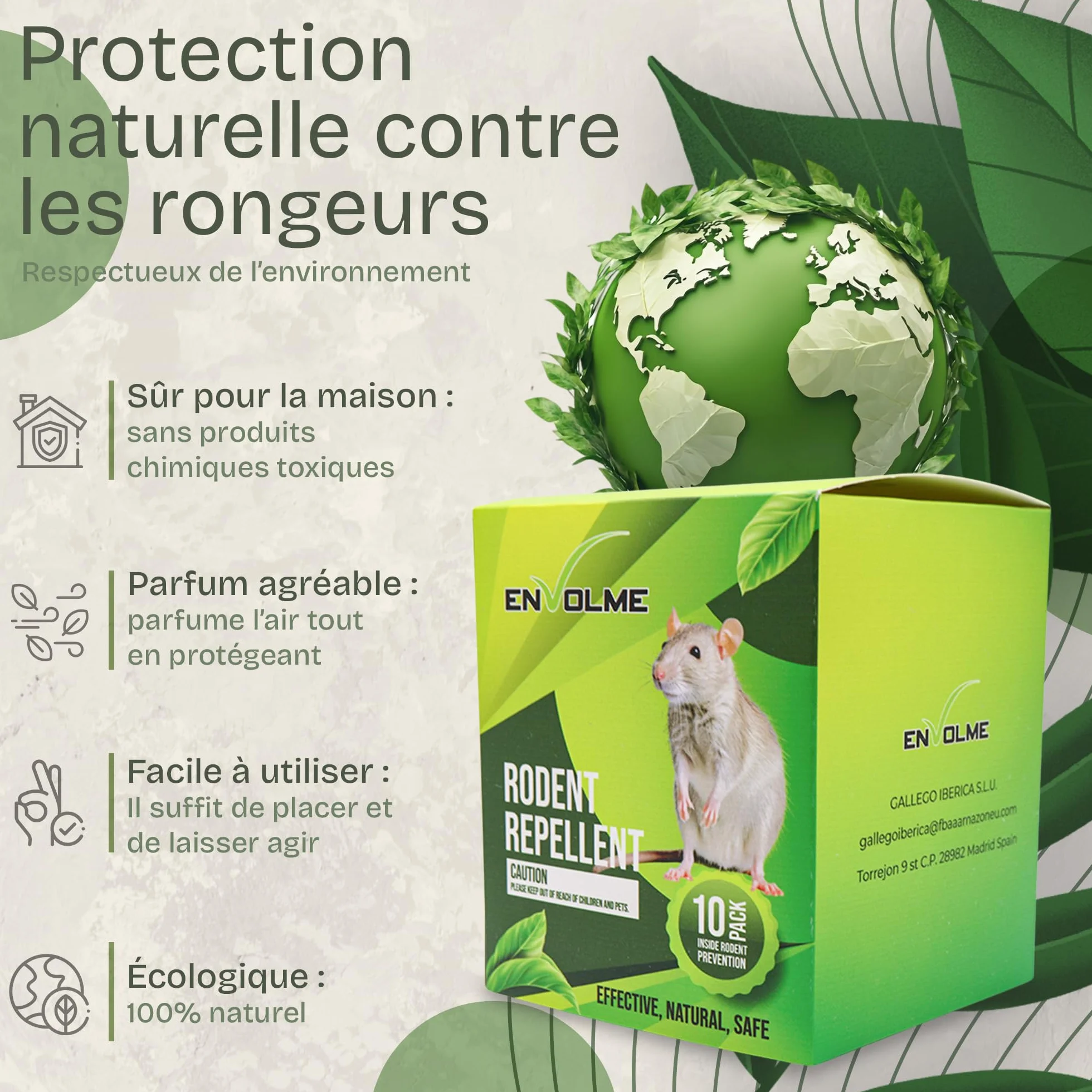Anti Souris - Menthe Poivrée Repulsif - Répulsif Souris - Répulsif Rongeur pour Voiture - Produit Contre Les Rats - 100% Naturel et Non Toxique