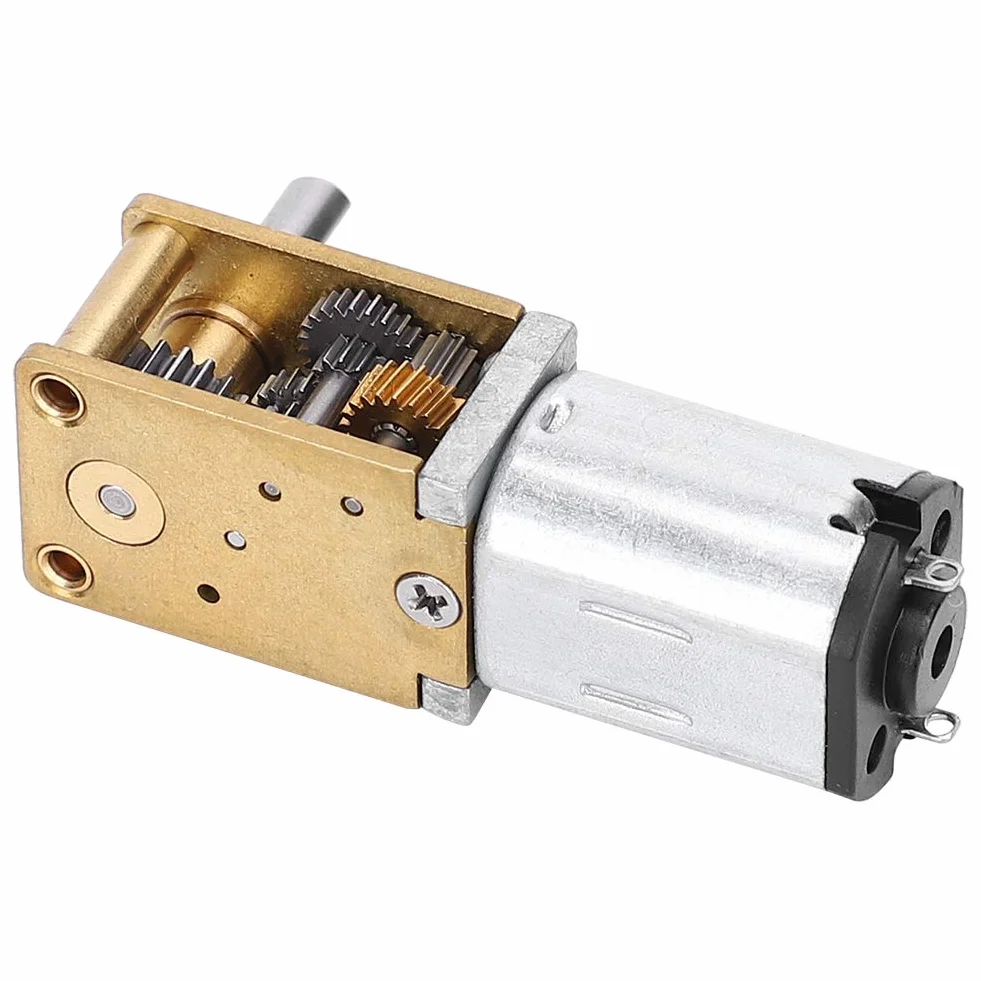 Mini moteur à engrenages en métal N20 DC12V 68RPM réduction de vitesse CW/CCW