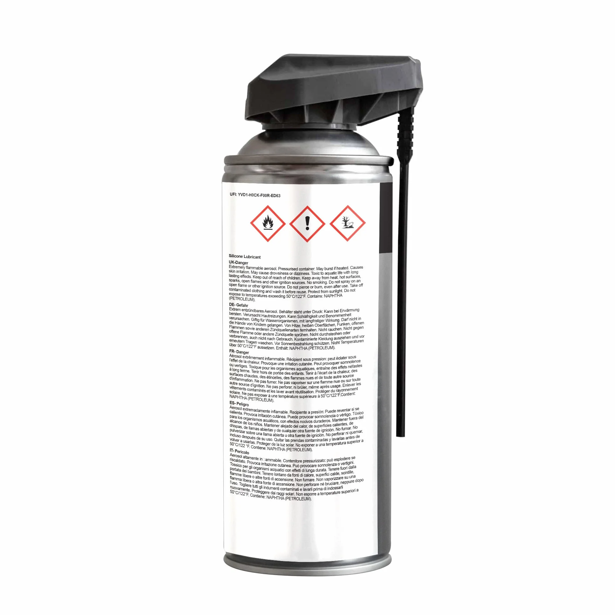 JENOLITE Spray silicone liquide en aérosol 400 ml pour bois, métal, plastique et caoutchouc