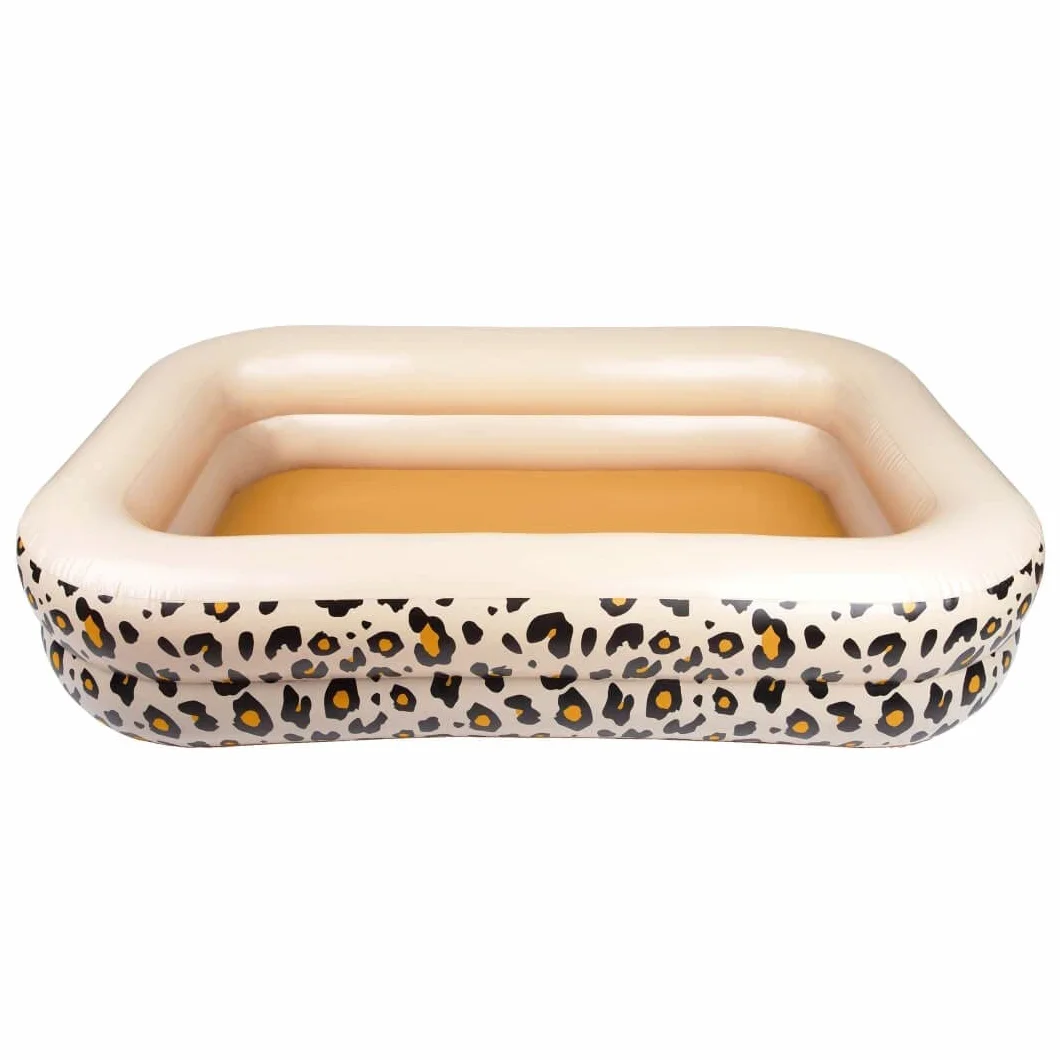 Swim Essentials Piscine Enfant 200 cm Léopard Beige Rectangulaire