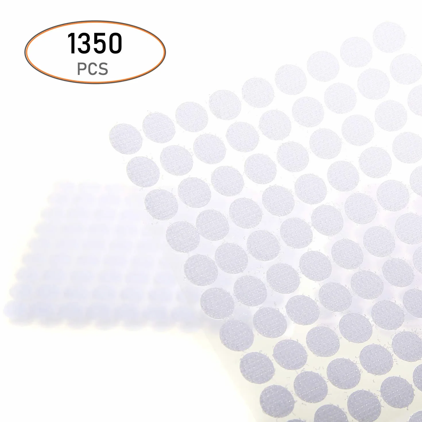 TUKA 1350 Paires 10mm Cercles Auto-adhésifs Hook & Loop Pastille Adhésif Blanc