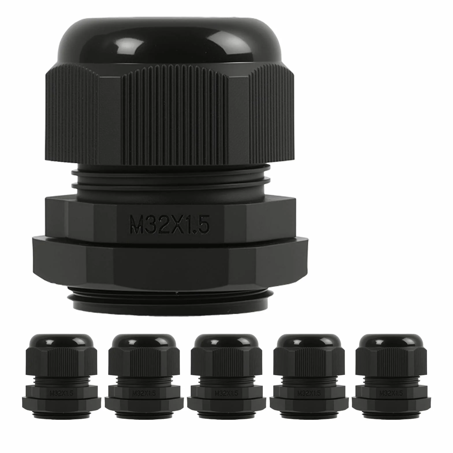 Lot de 6 Presse-étoupes M32 étanche IP68 Connecteurs Glandes pour câble 18-25 mm