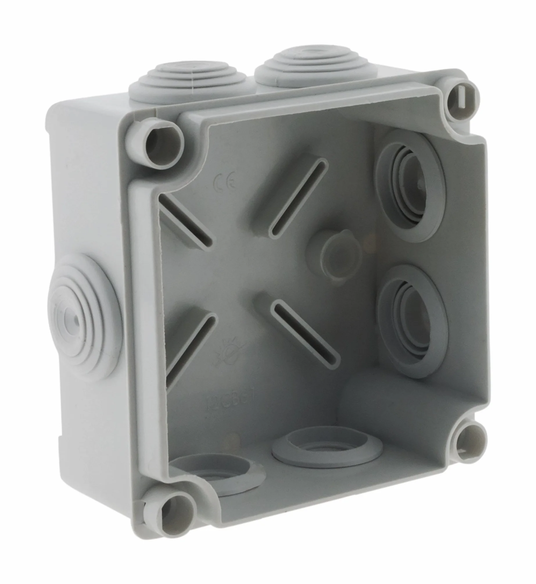 Zenitech Boîte étanche carrée 100x100x50mm IP55 Gris