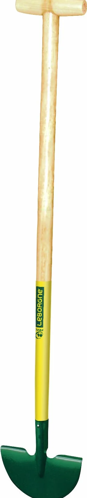 Leborgne, Dresse-Bordures Tôle, Repose-Pieds, Largeur: 20 cm, Manche En T, Manche: 90 cm, Acier Trempé, Pour trancher proprement les bordures de gazon Repose-pieds qui facilite la pénétration au sol.
