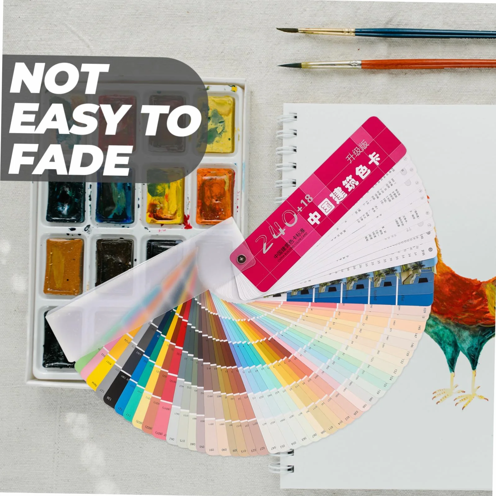 Jeu de Cartes Couleur Peinture 1 Set Papier Plastique Correspondance Couleurs Identification Projets Maison