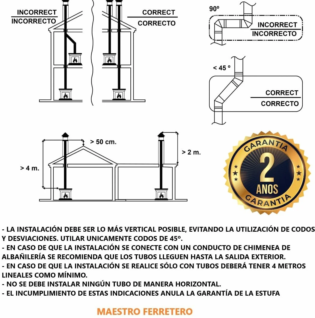 PRENSA Poêle à Bois TEIDE 2 14,3 kW Acier 4 mm Sortie Supérieure ECODESIGN 2022