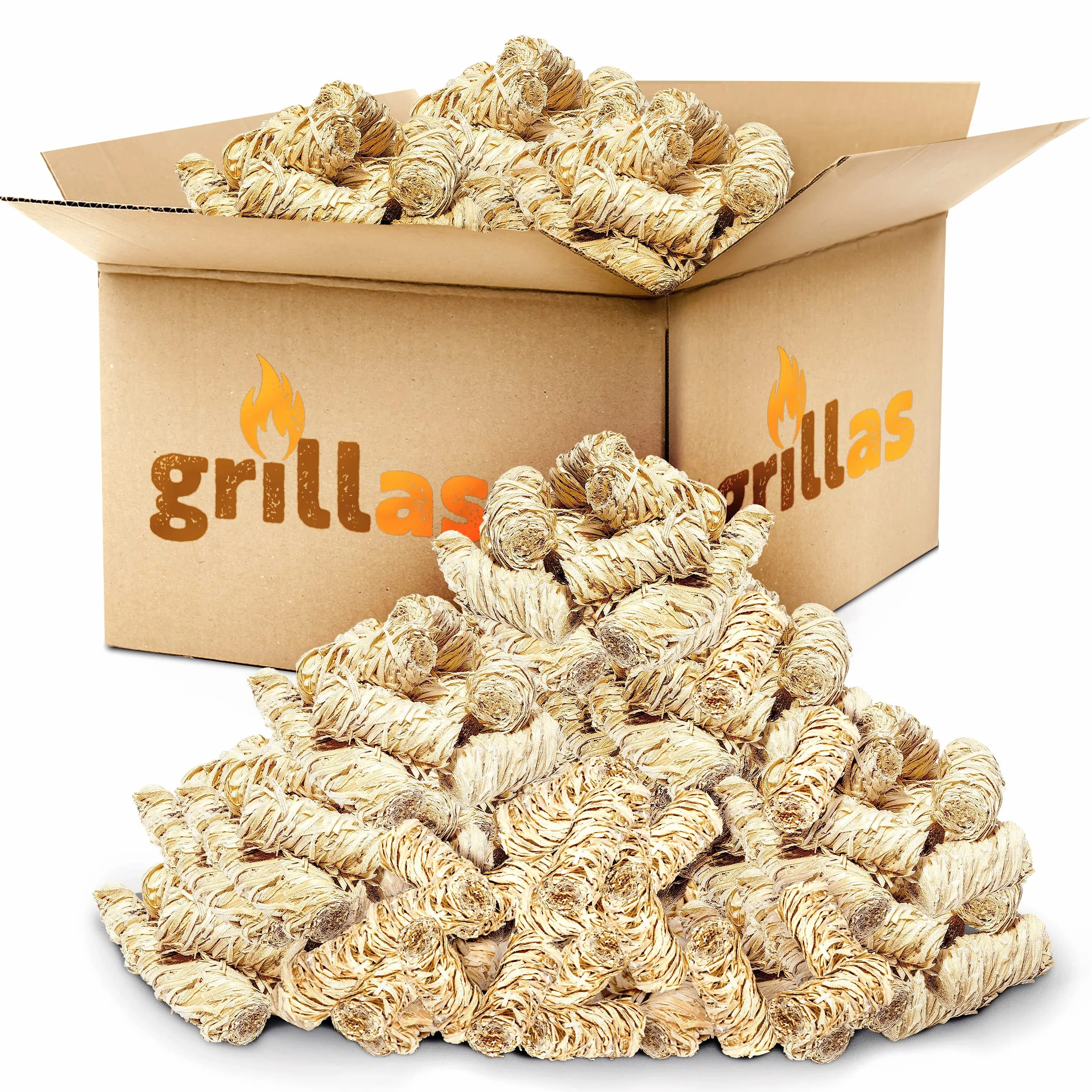 Allume-feu Laine écologique 10 kg 800 pièces imprégné de Cire pour Grill Charbon