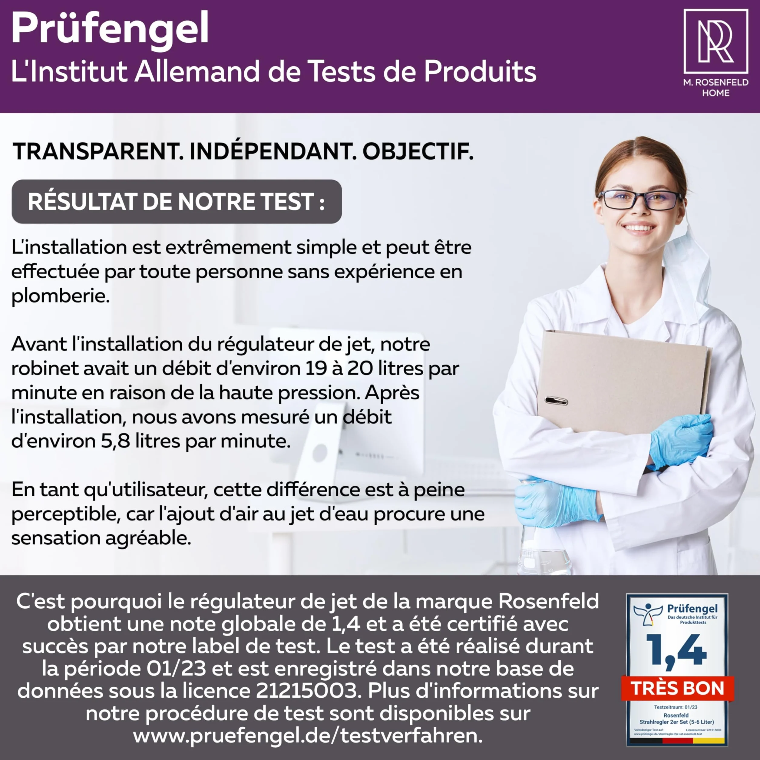 Mousseur Robinet M24 Laiton Chromé Économiseur d'Eau Filtre Anticalcaire 5 L/min