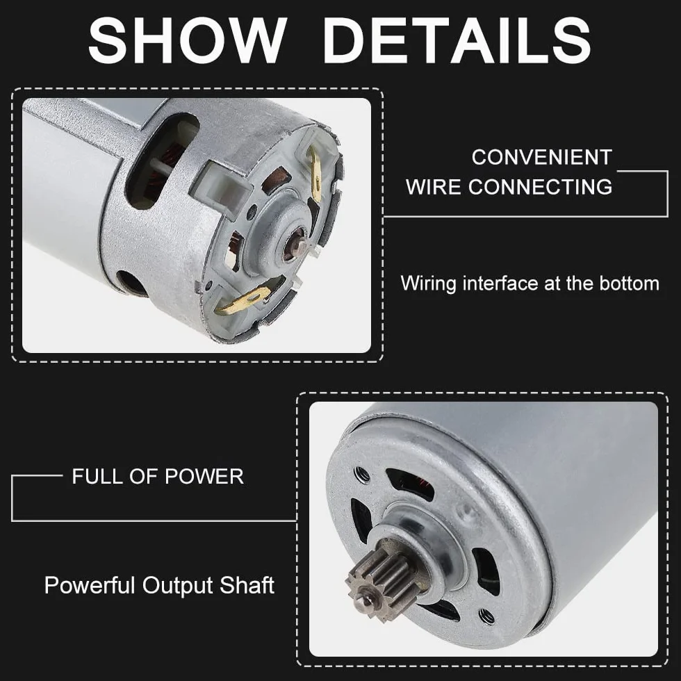 Moteur DC RS550 21V 19500 RPM pour perceuse électrique tournevis