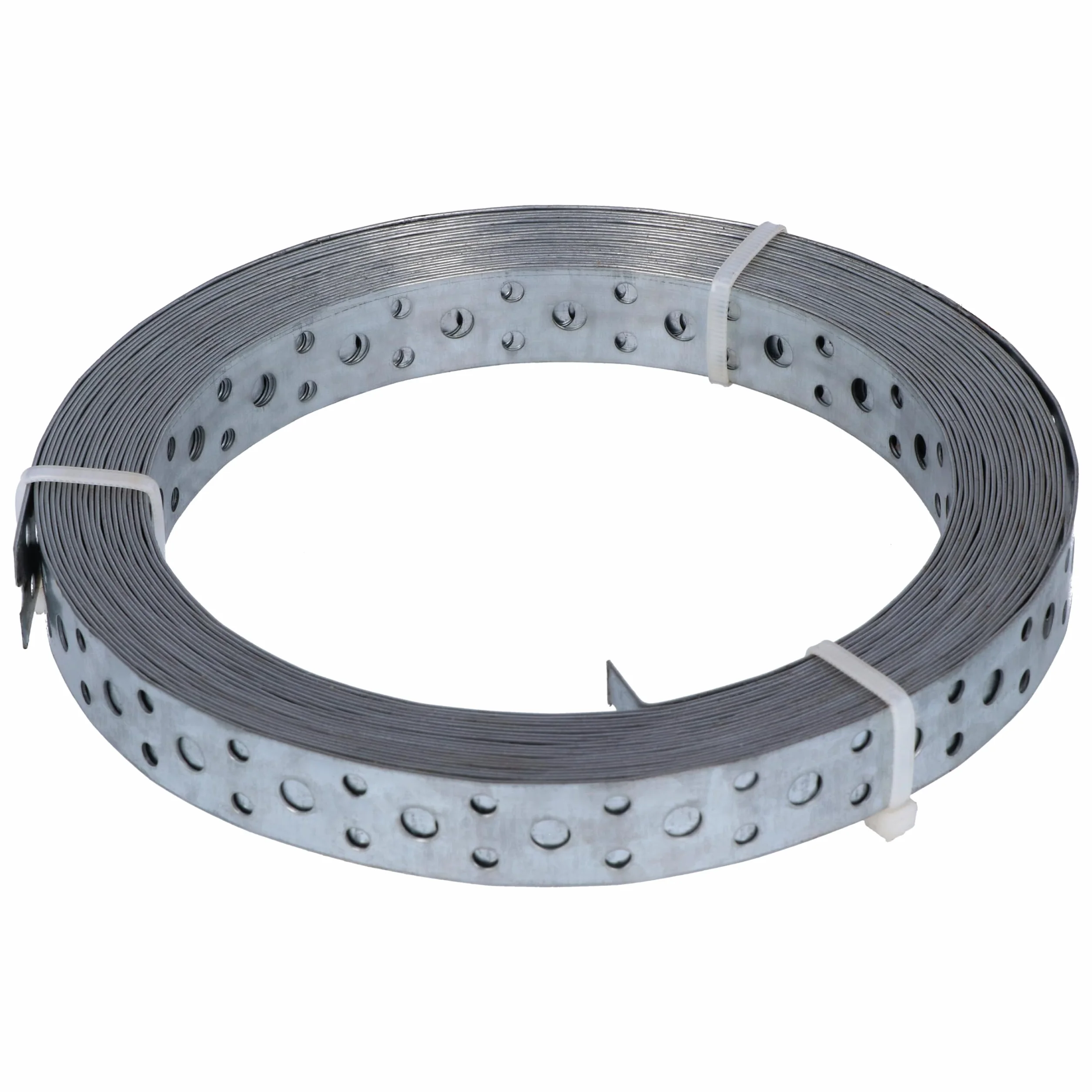 Bande perforée acier galvanisé sendzimir 10 m x 20 mm x 0,8 mm