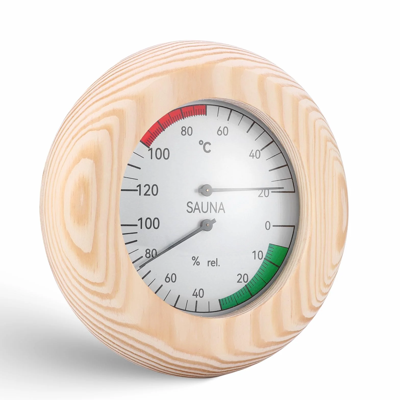 Thermomètre Hygromètre Bois 2 en 1 Haute Précision, Accessoire Sauna Hammam