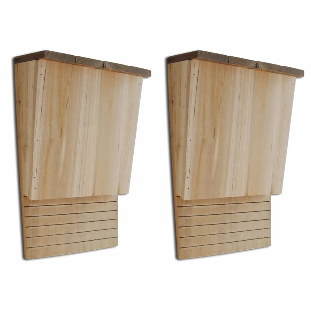 Nichoirs pour chauve-souris Lot de 2 22 x 12 x 34 cm