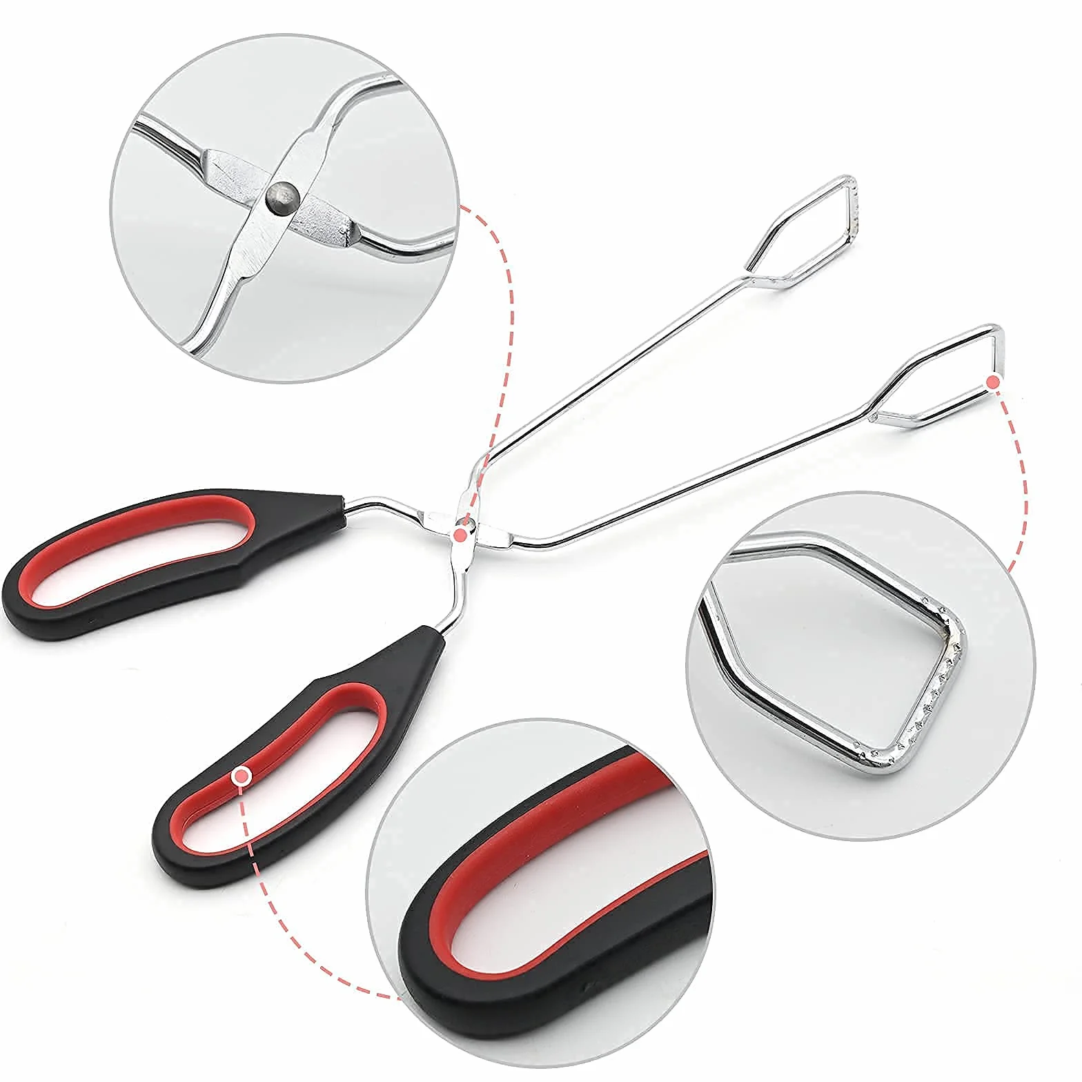 2x Pinces à Barbecue de 9 et 11 Pouces, Pinces à Ciseaux en Acier Inoxydable, Pinces à Grill pour Cuisson, Pinces d'Alimentaire, Pain, Buffet, Nourriture, Pince de Cuisine avec Poignée Confortable