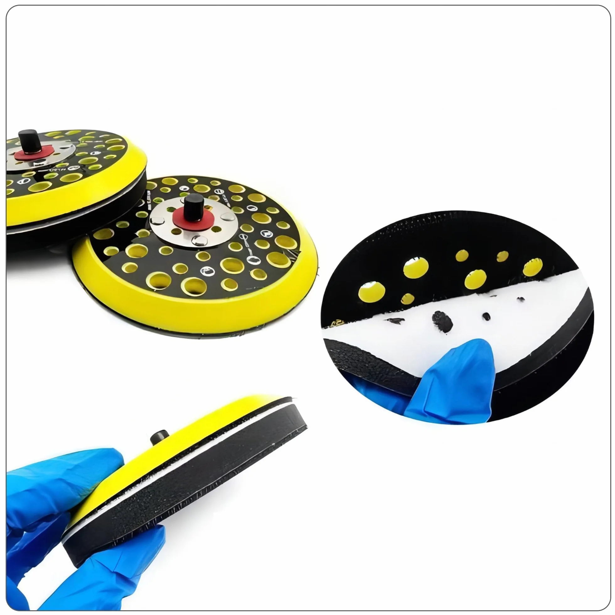 Plateau Ponceuse 52 trous Base de ponçage 150 mm Compatible Mirka CEROS DEROS Filetage 5/16
