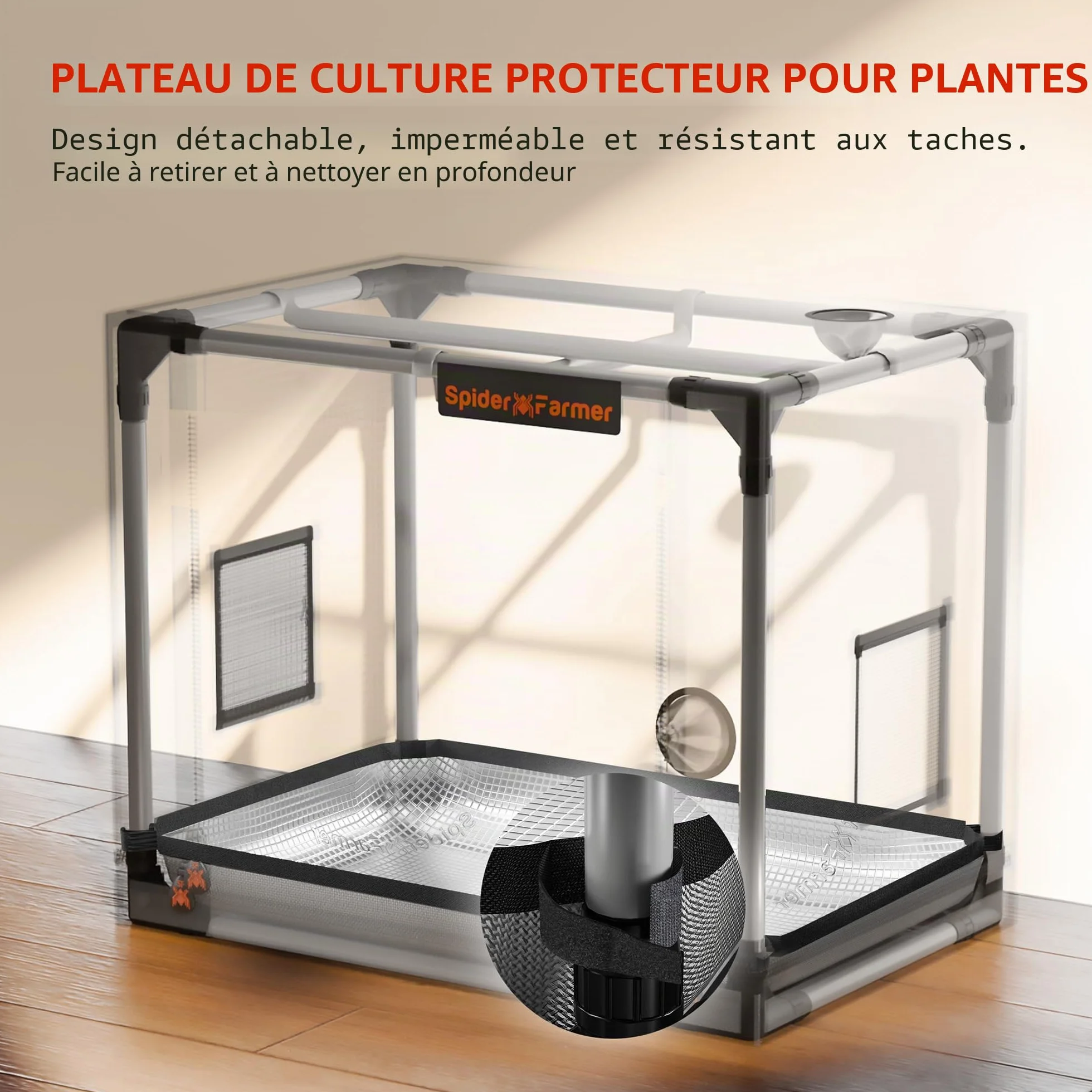 Spider Farmer tente de culture 60x40x50 cm Mylar 2000D hydroponique SmartG12