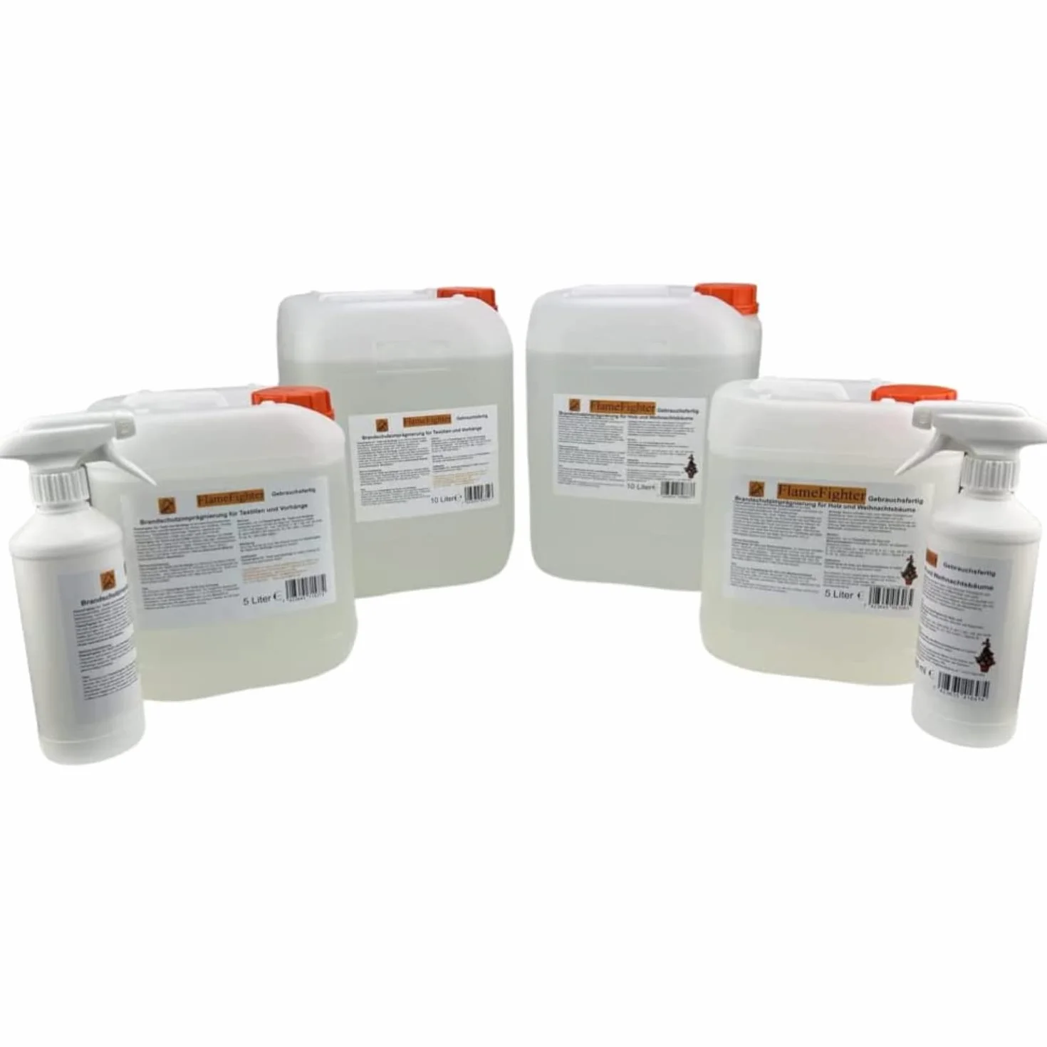 FlameFighter Imprégnation Ignifuge 5 litres Textiles Rideaux Protection Incendie DIN 4102 B1