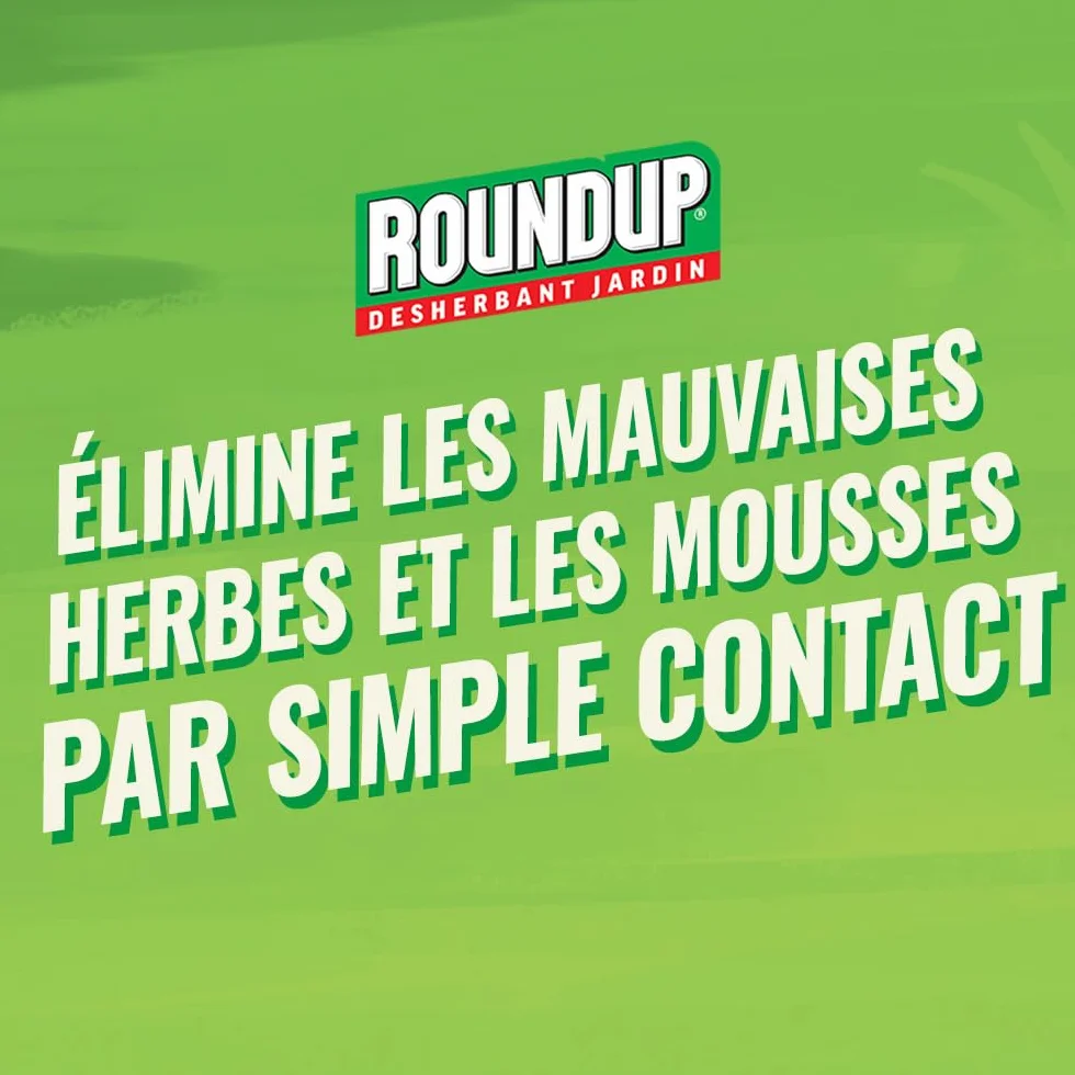 ROUNDUP Désherbant Concentré 2-en-1 Mauvaises Herbes & Mousses 400ml