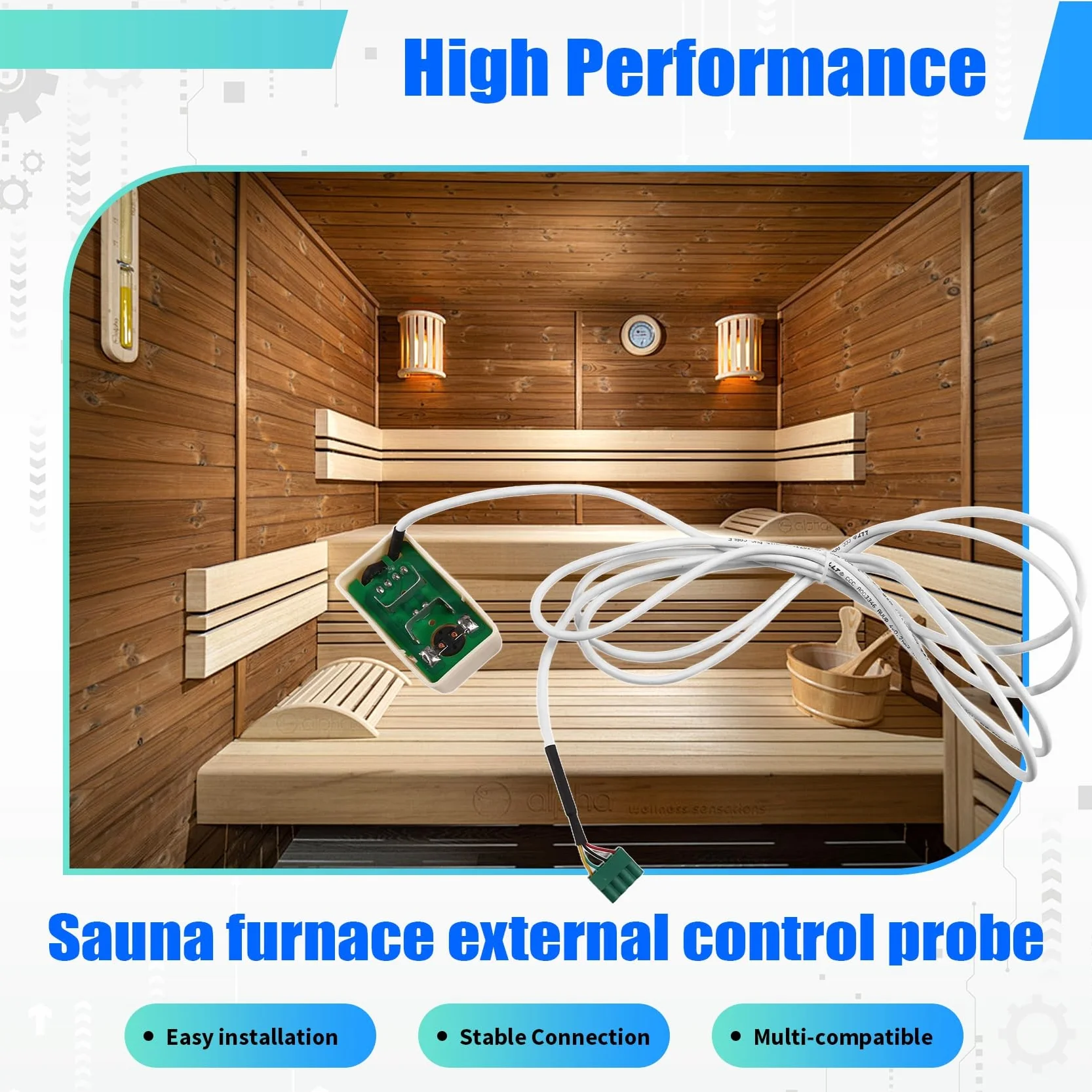 Sonde de Contrôle Externe pour Four de Sauna, Capteur de Température