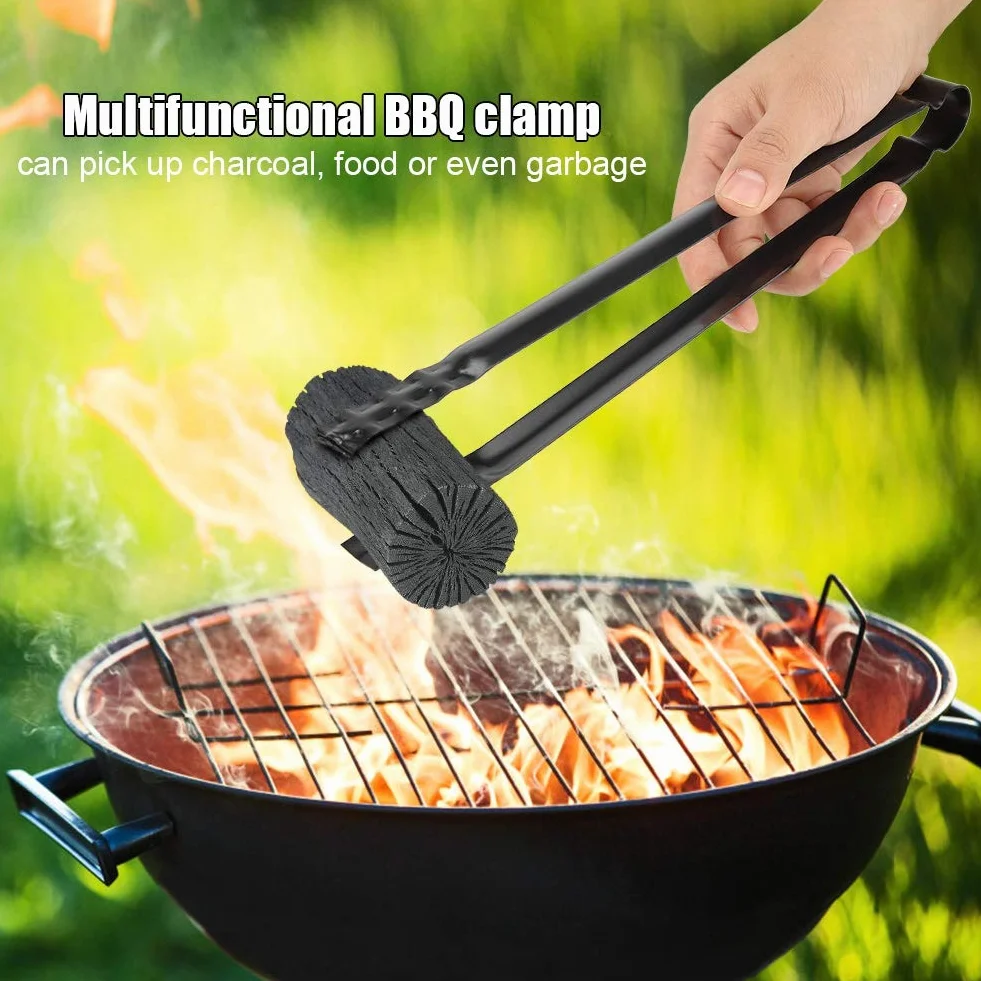 Pince à Charbon de Qualité, Pince Multifonction MÉTAL pour Charbon de Bois pour Positionner le Charbon de Bois Chaud Manipulation Sécurisée des Braises