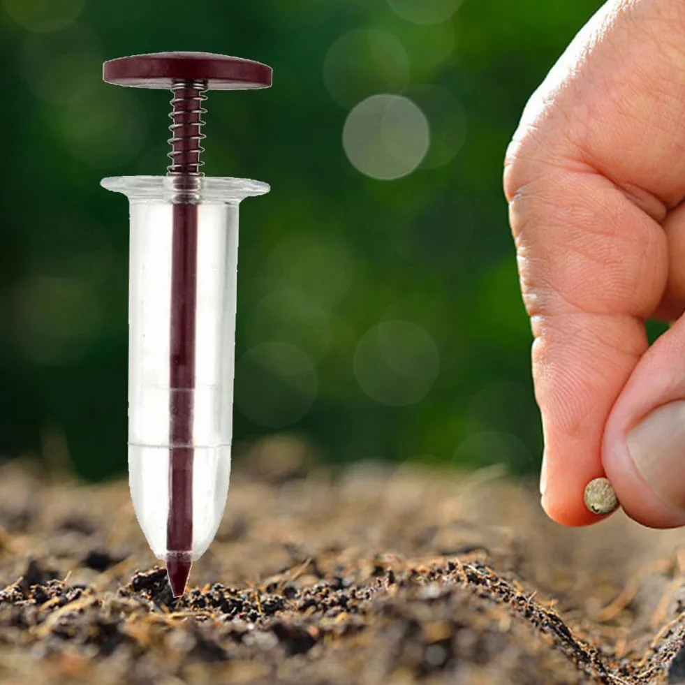 Seringue Semoir Mini Semis Distributeur De Graines En Plastique Semoir Manuel Épandeur De Semences Portatif Planteur De Semences Petit Épandeur De Semences Fournitures De Jardinage