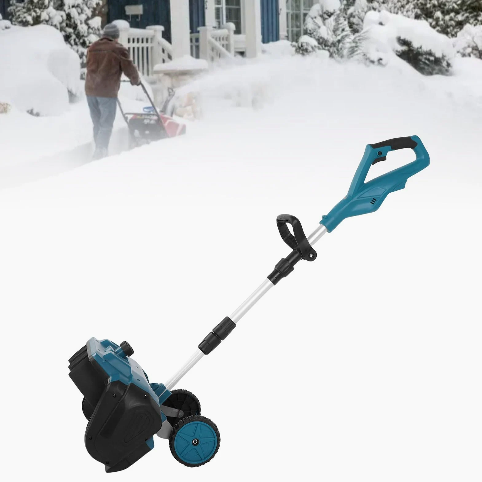 YWBL-WH Snow Snow Phelg Battery Powered Snow Lancers 16 Pouces Largeur de Nettoyage Capacité de Lancer 3 Réglage de la Direction pour BL1815 BL1820 BL1830 BL1840 BL1850 BL1860