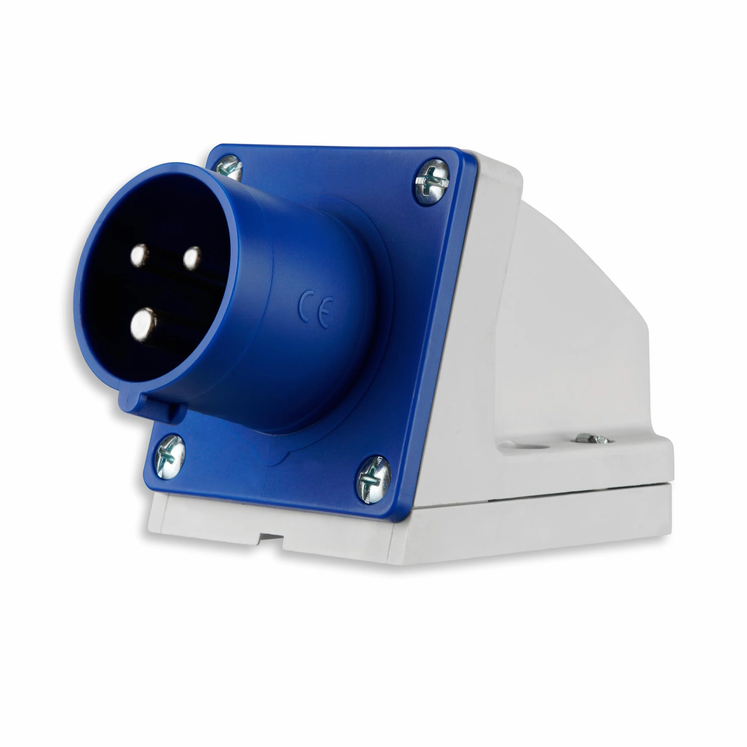 Prise murale CEE 230 V 3 pôles 1Ph+N+PE IP44 bleu