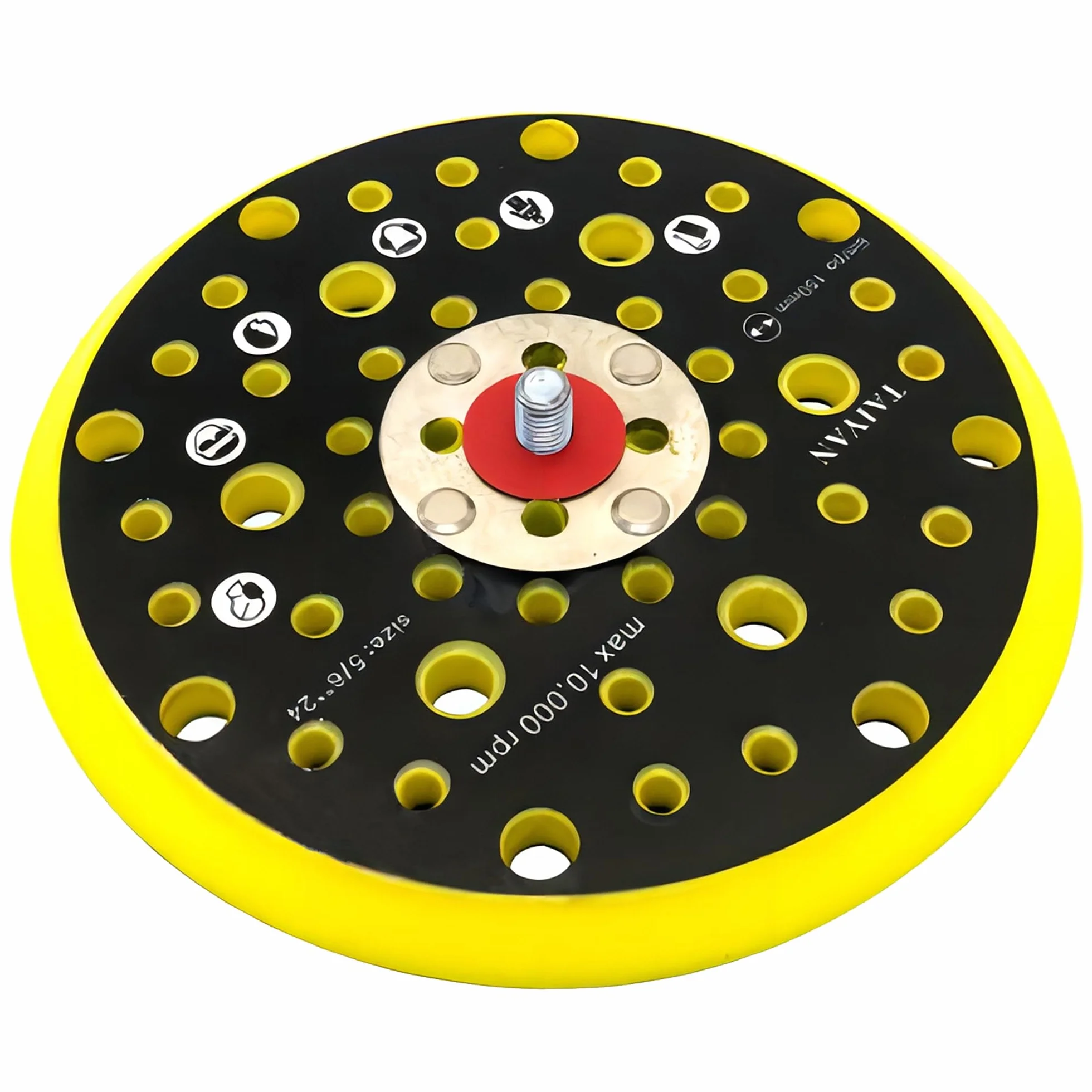 Plateau Ponceuse 52 trous Base de ponçage 150 mm Compatible Mirka CEROS DEROS Filetage 5/16