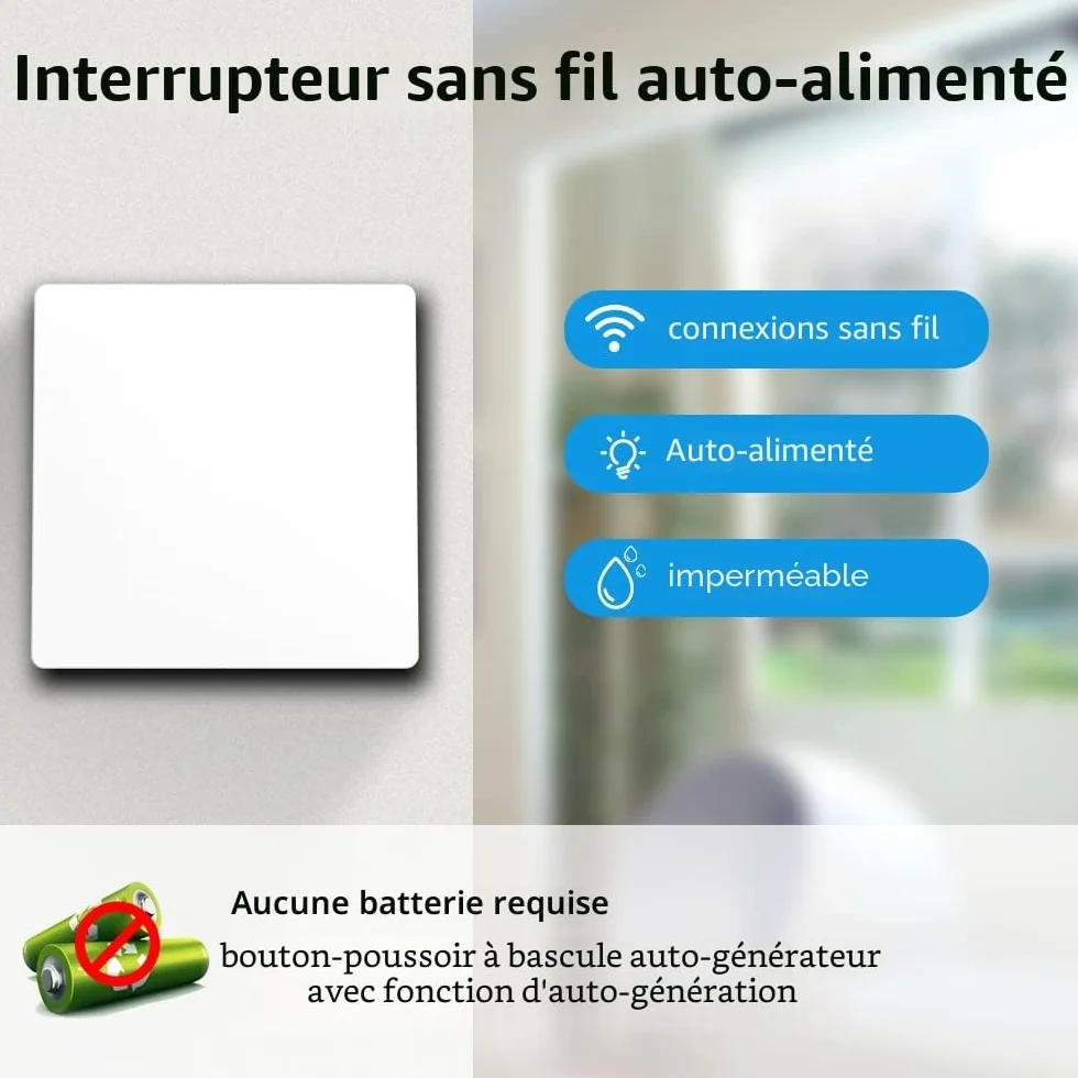 RF433 Interrupteur d'éclairage sans fil 10 A 240 V avec émetteur et récepteur