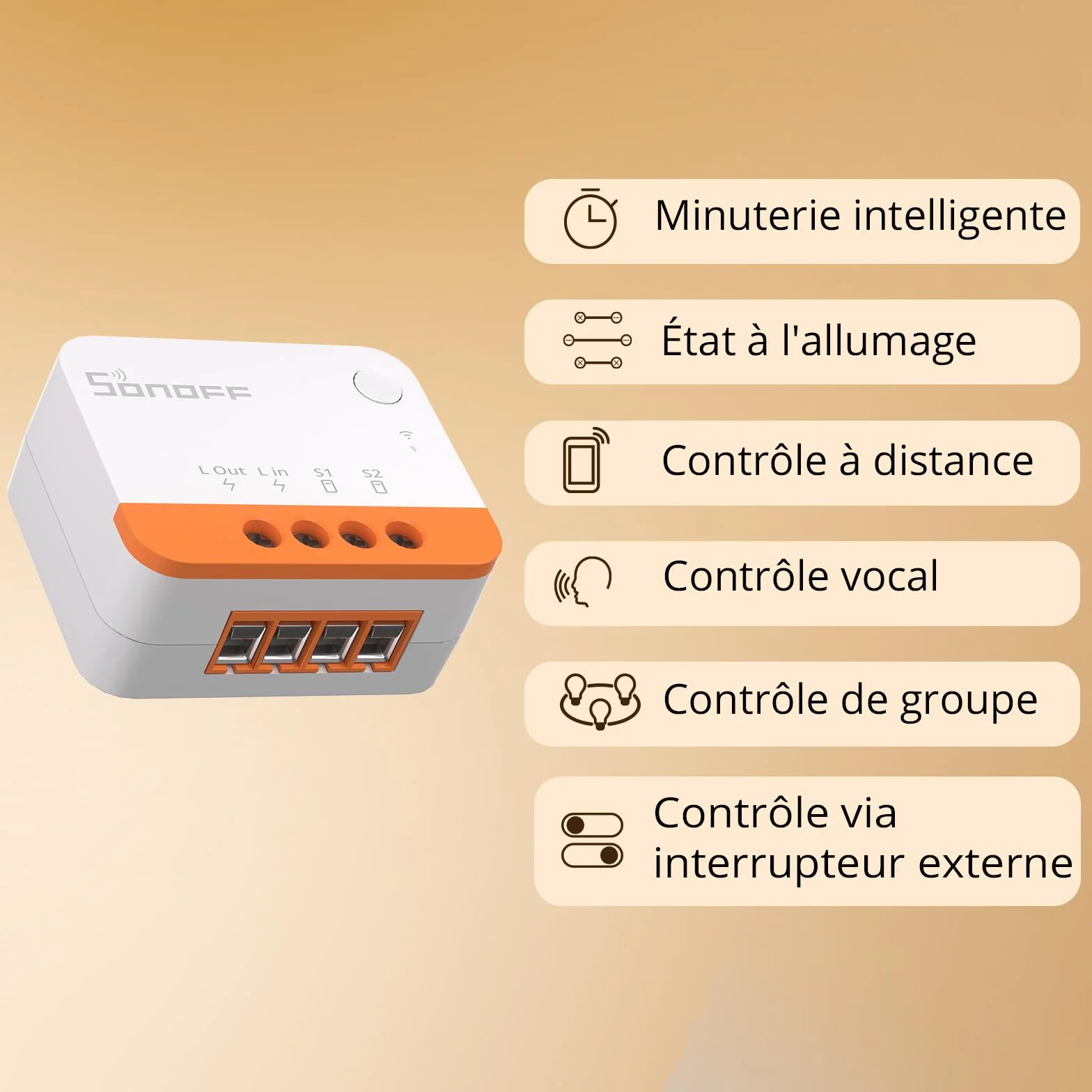 SONOFF ZBMINIL2 Interrupteur Zigbee Sans Neutre Module Relais Mini 2 Voies Compatible Alexa Google Home