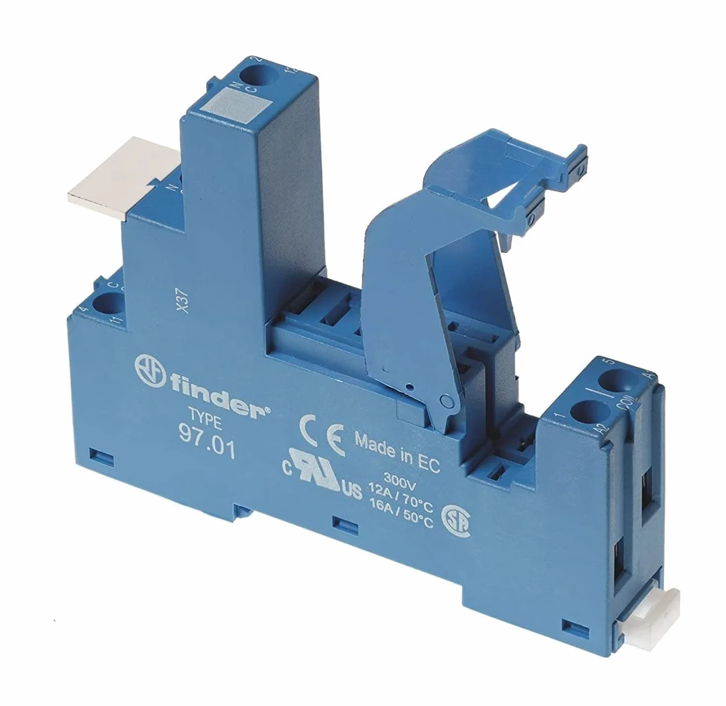 Finder série 97 Socket avec borne à platine bleu pour 46.61