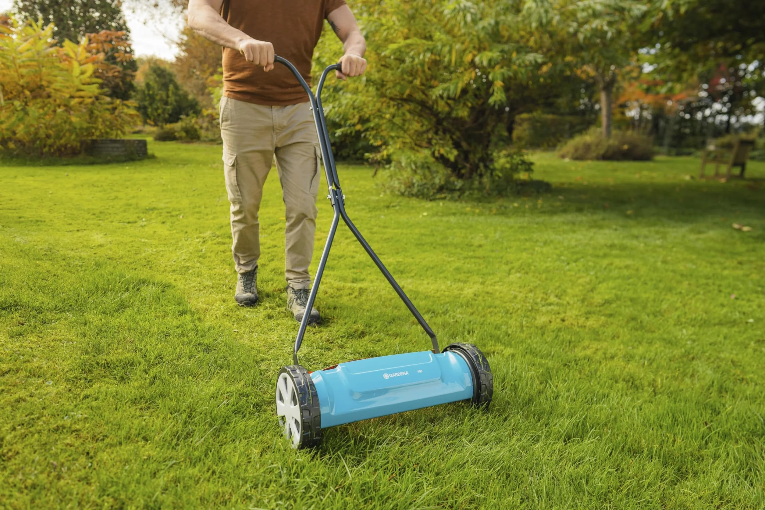 GARDENA Tondeuse Hélicoïdale 400 Classic 40 cm 200 m² Acier (4018-88)