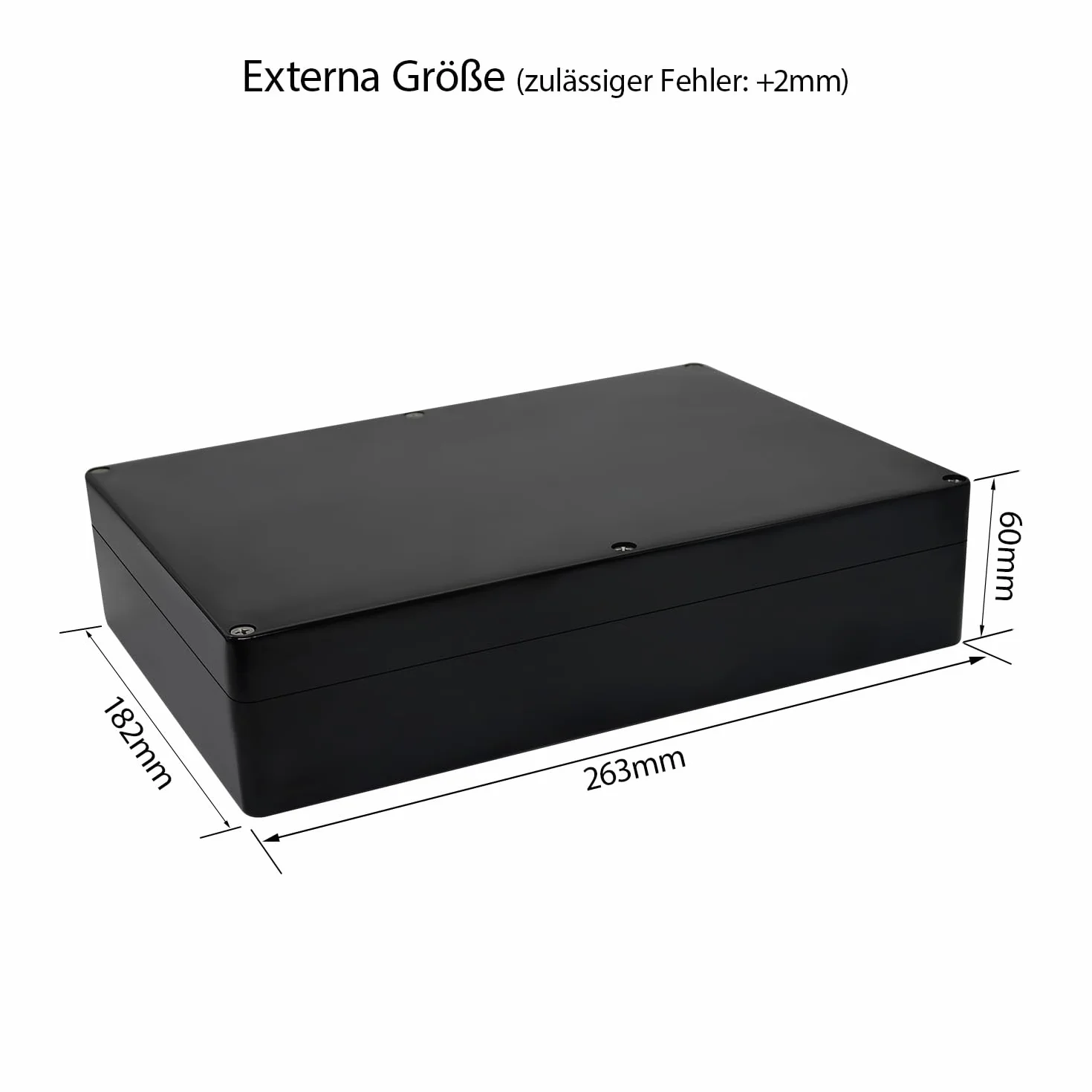 LeMotech Boîte de projet plastique ABS IP65 étanche 263x182x60mm noir