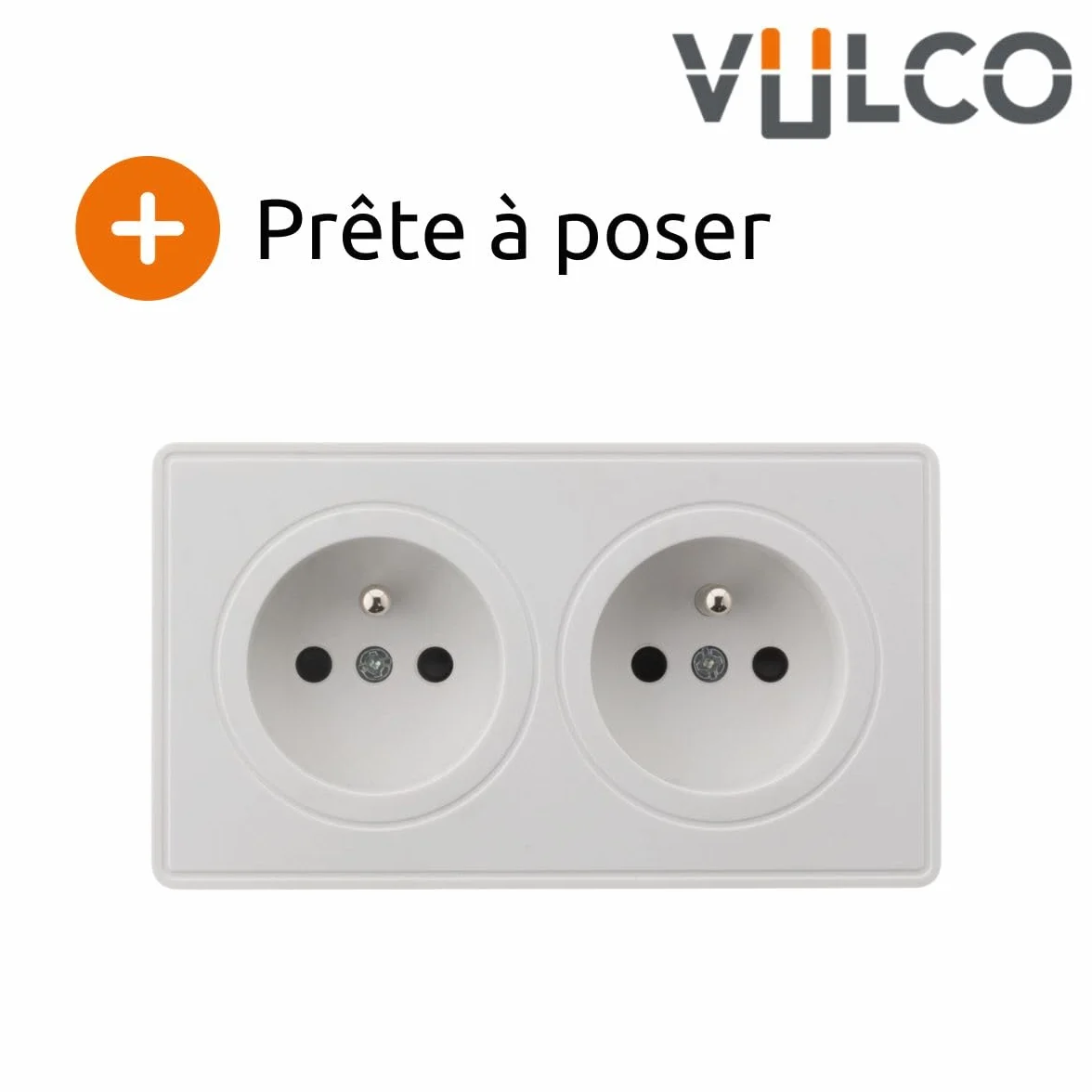 Zenitech Prise Double saillie 2P+T 16A Blanc
