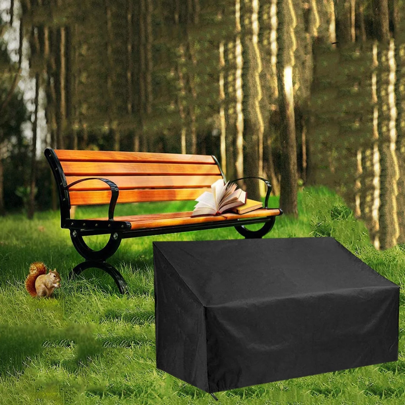Housse de Protection pour Banc de Jardin Extérieur 210D Oxford Tissu - Coupe-Vent, Étanche, Anti-UV 2/3/4 Places