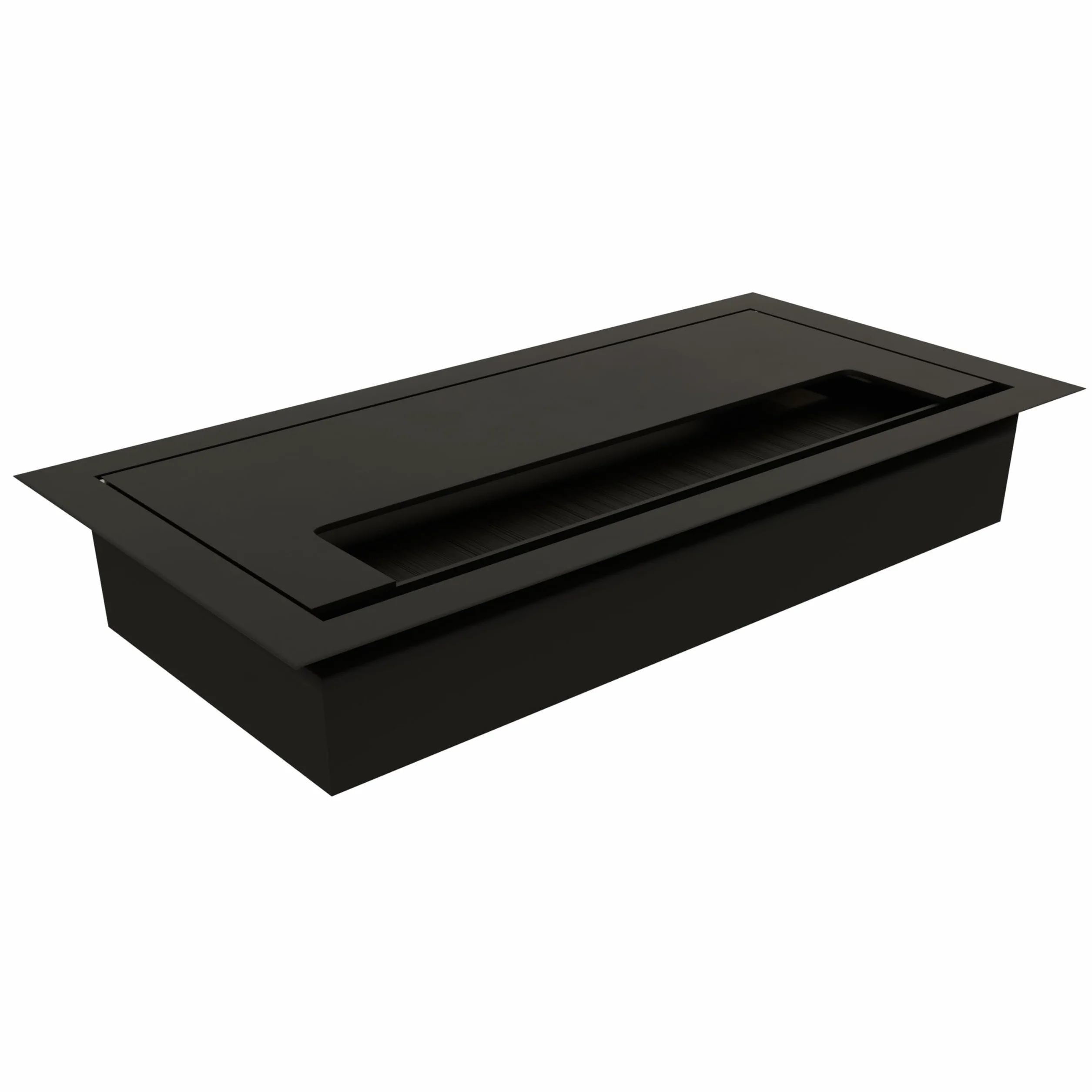 POKAR Passe Câbles Encastrable Bureau Entrée Câble Brosse 160 x 80 mm Noir